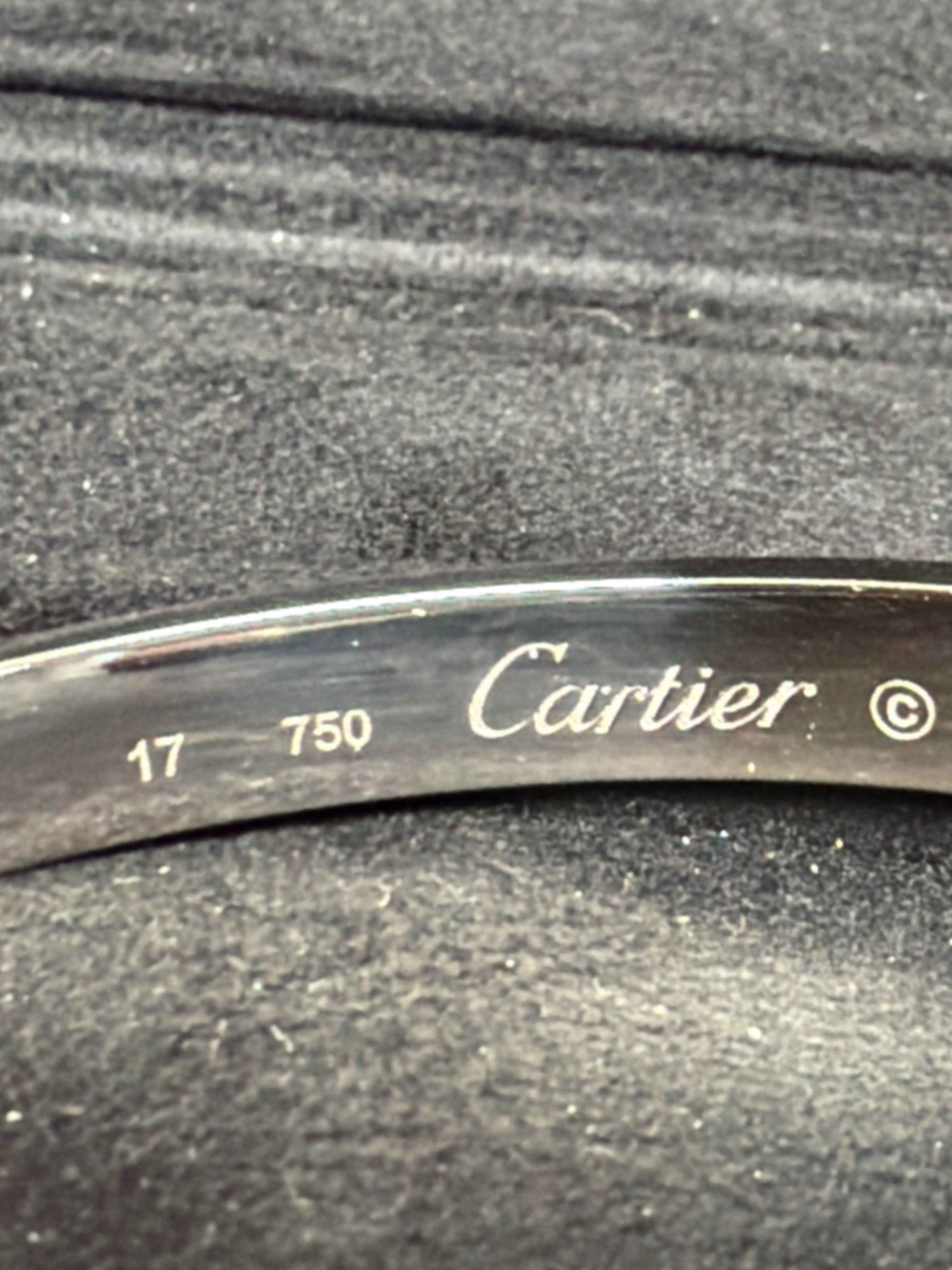 Cartier Love Bracelet White Gold size 17