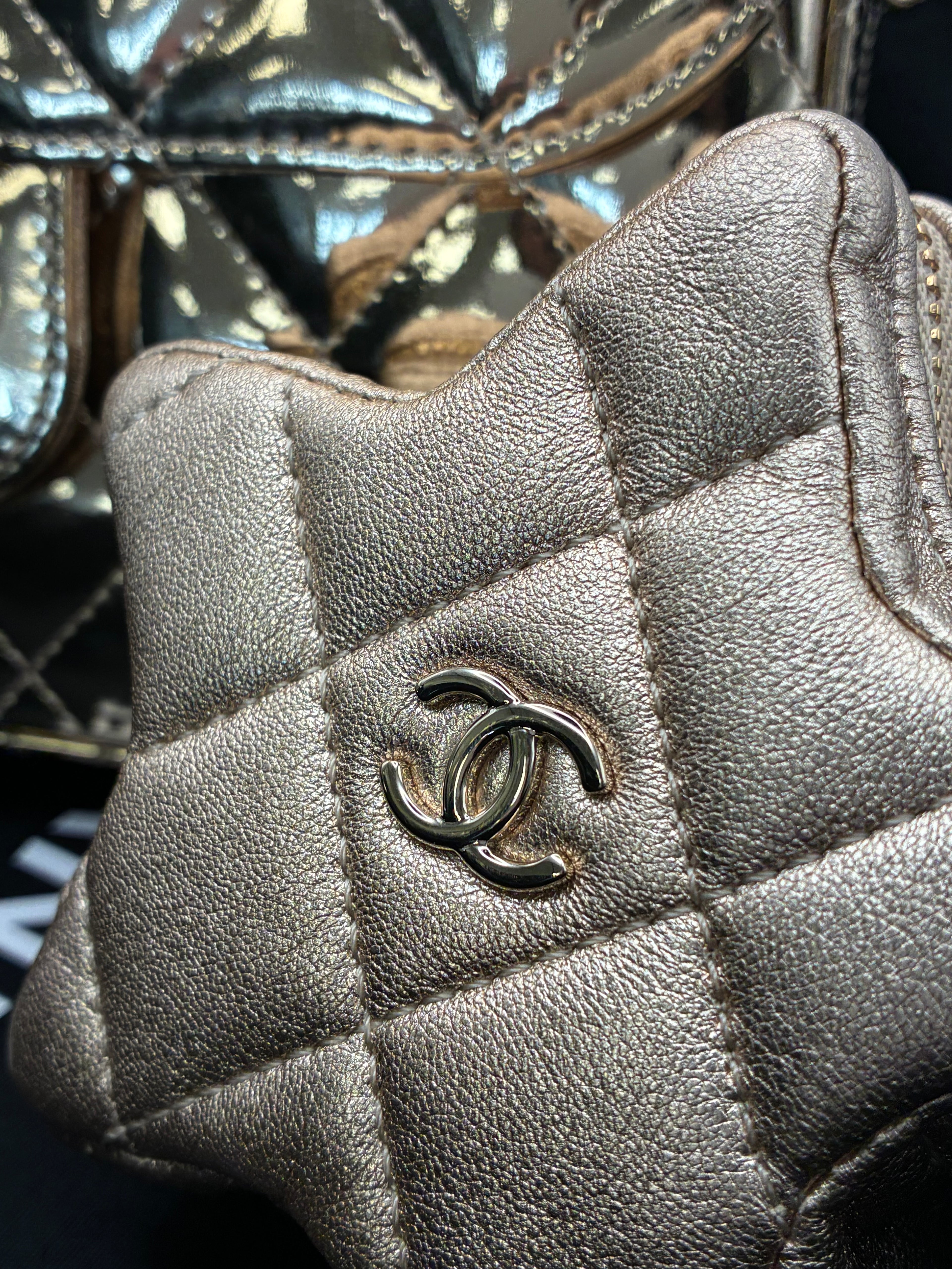 Chanel Mirror Calfskin Quilted Mini Flap Bag 24C