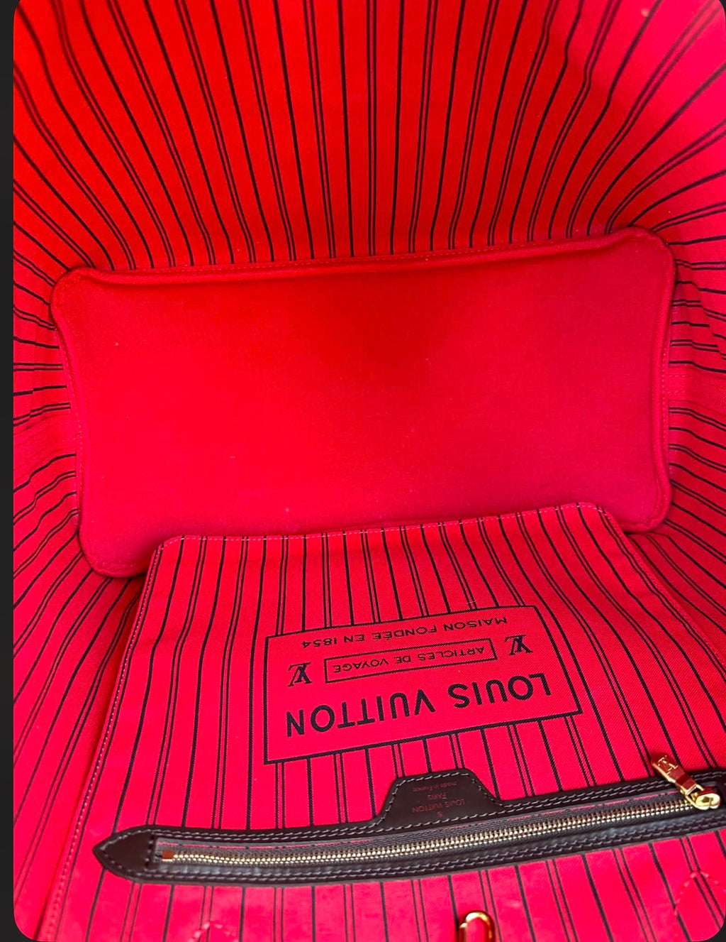 Louis Vuitton Neverfull GM Damier - Red Interior with pouch