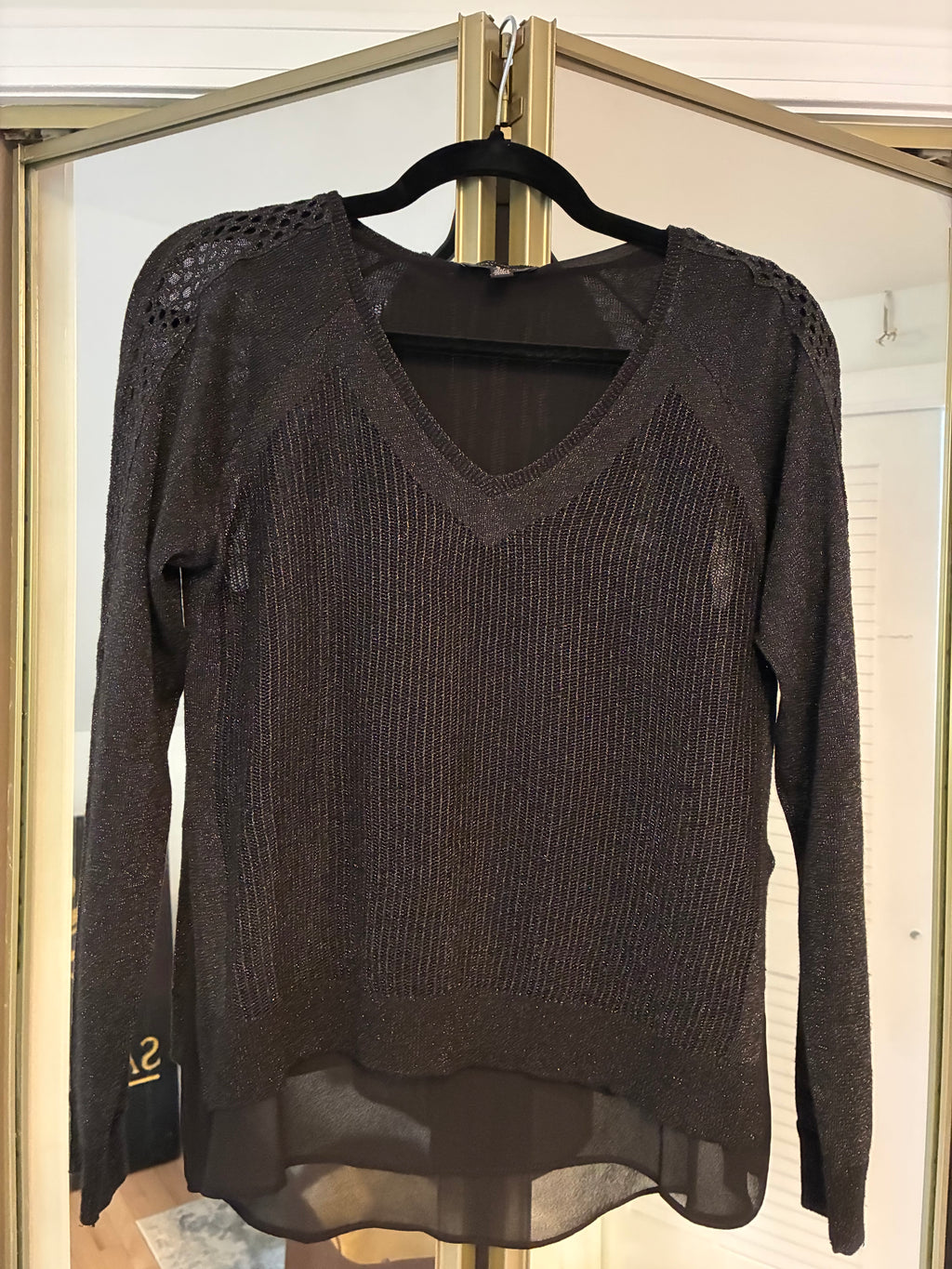 Lucky Brand Metallic Linen Sweater