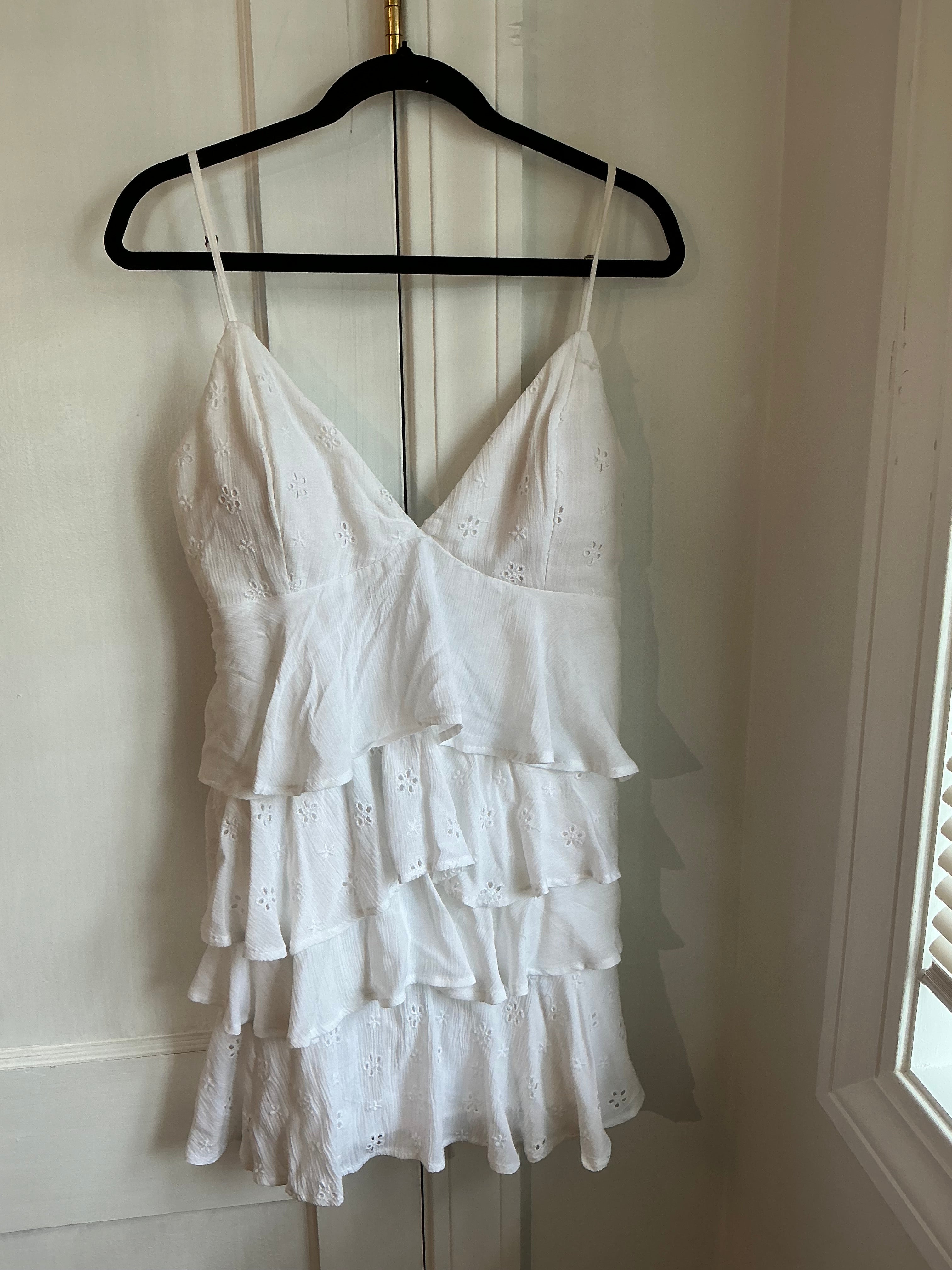 Hollister White Flowy Dress