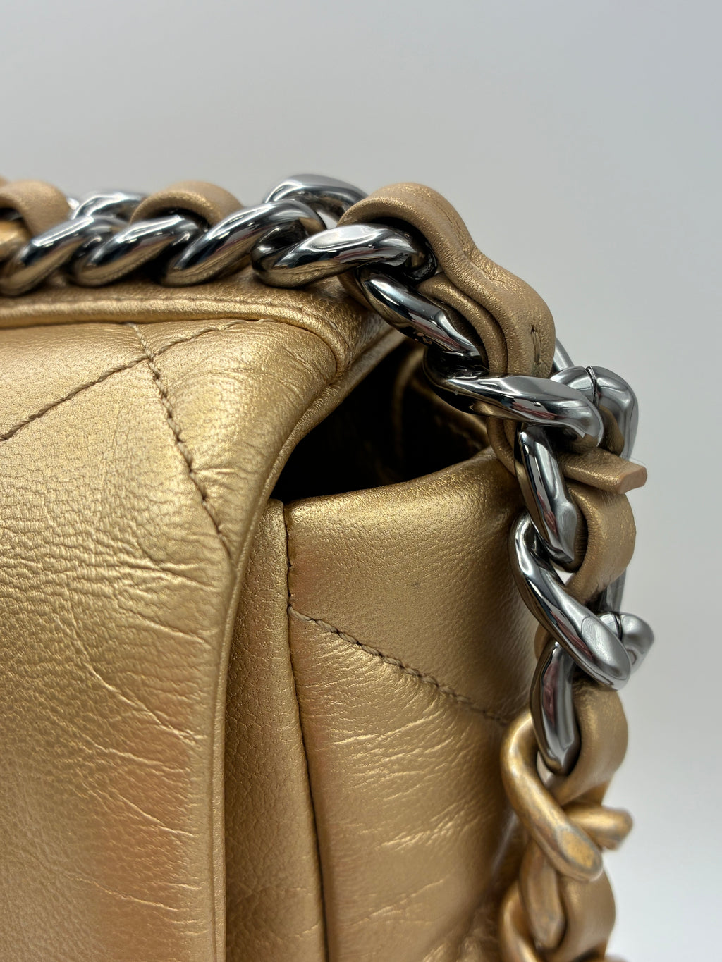 Chanel C19 - Metallic Gold - Size Small- Rare!