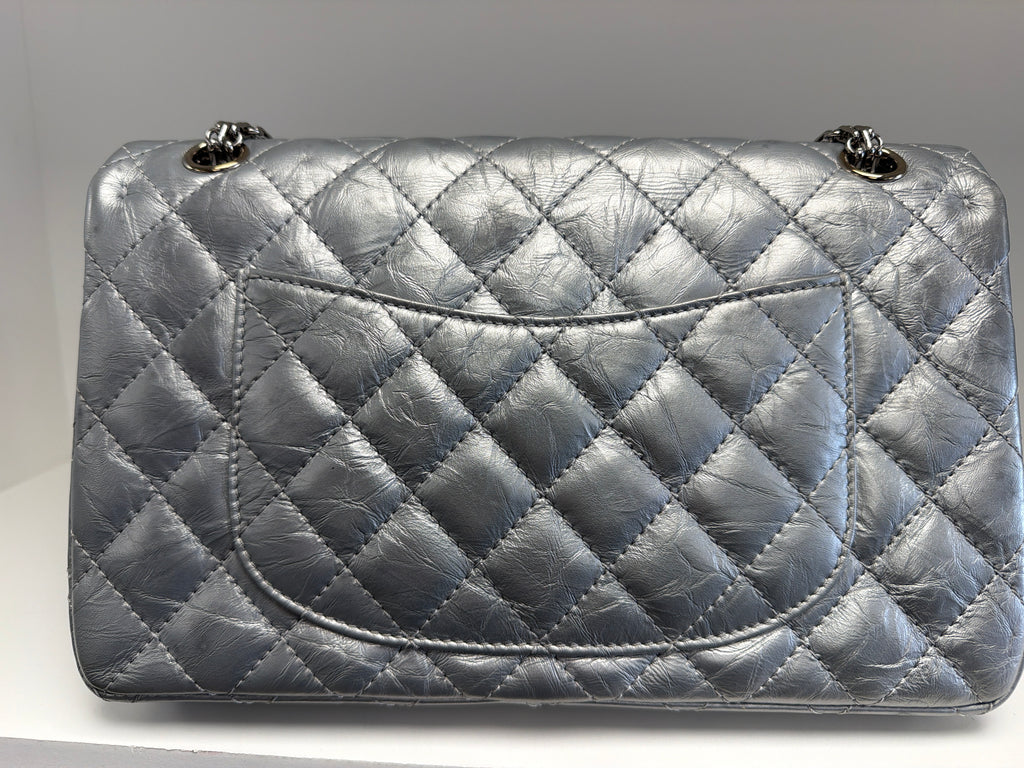 Chanel Metallic Silver 2.55 Reissue Flap Bag- Rare!