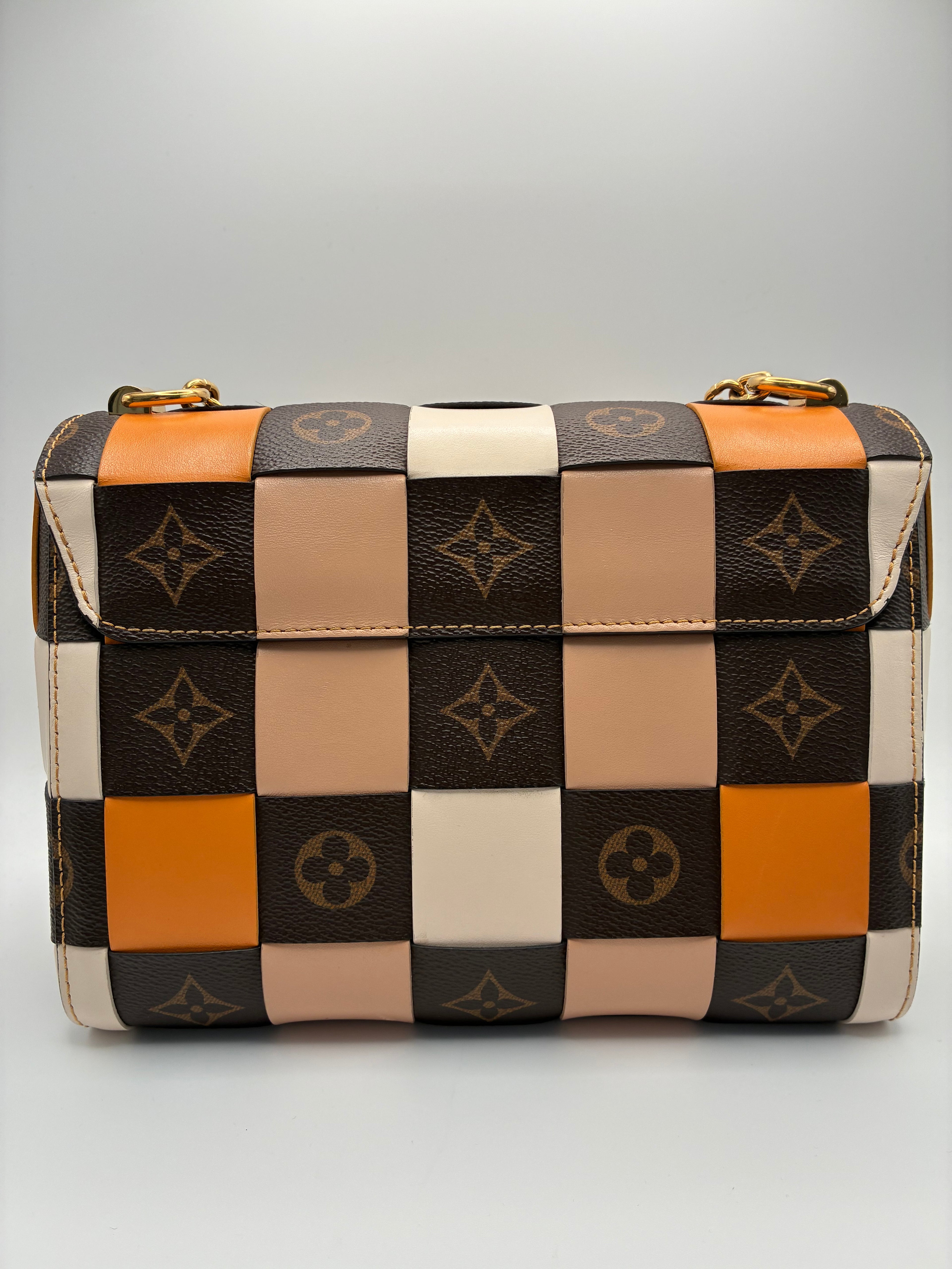 Louis Vuitton Calfskin Check Monogram Twist MM Bag