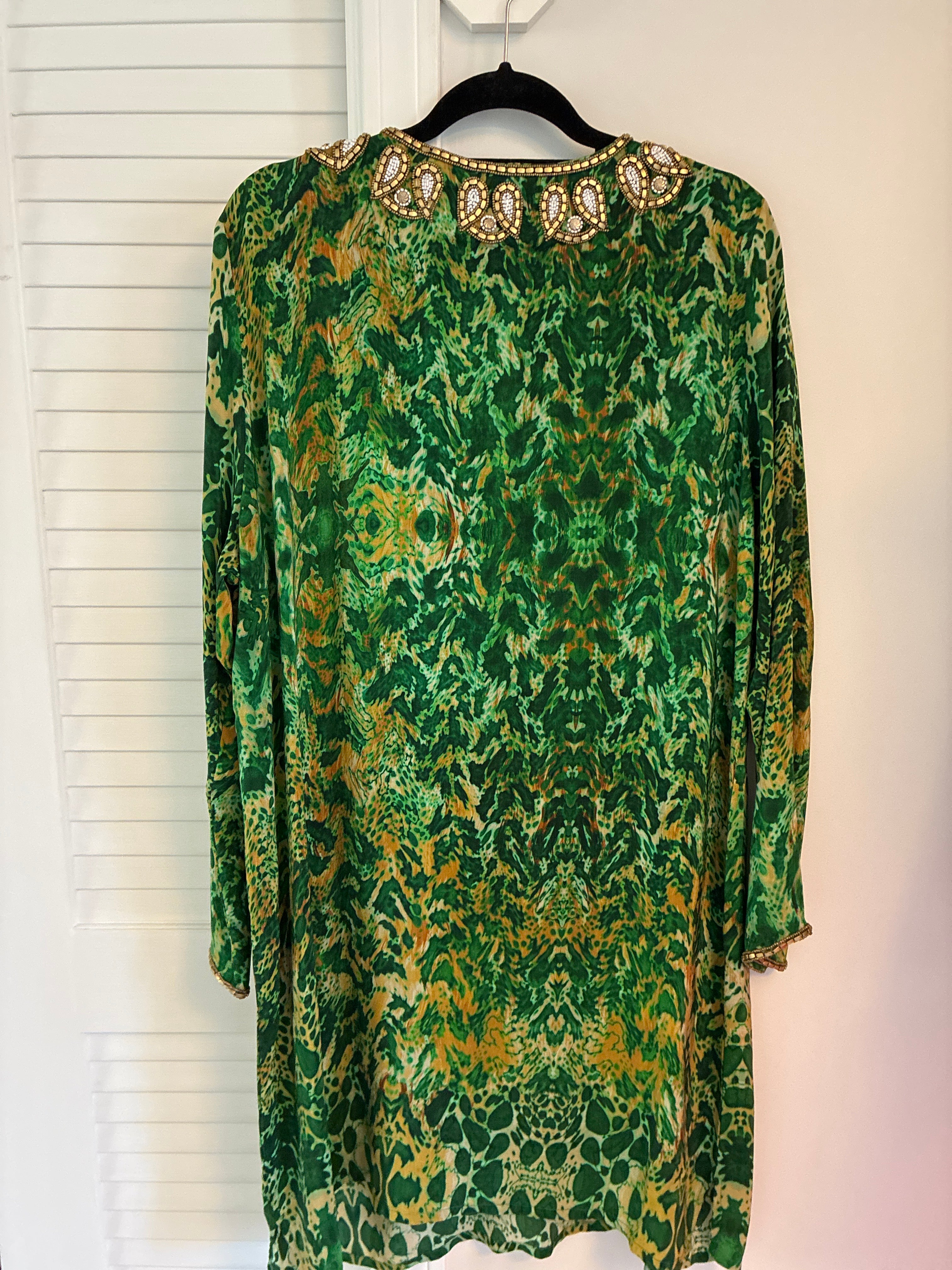 Sophia Alexia Emerald Leopard Dress