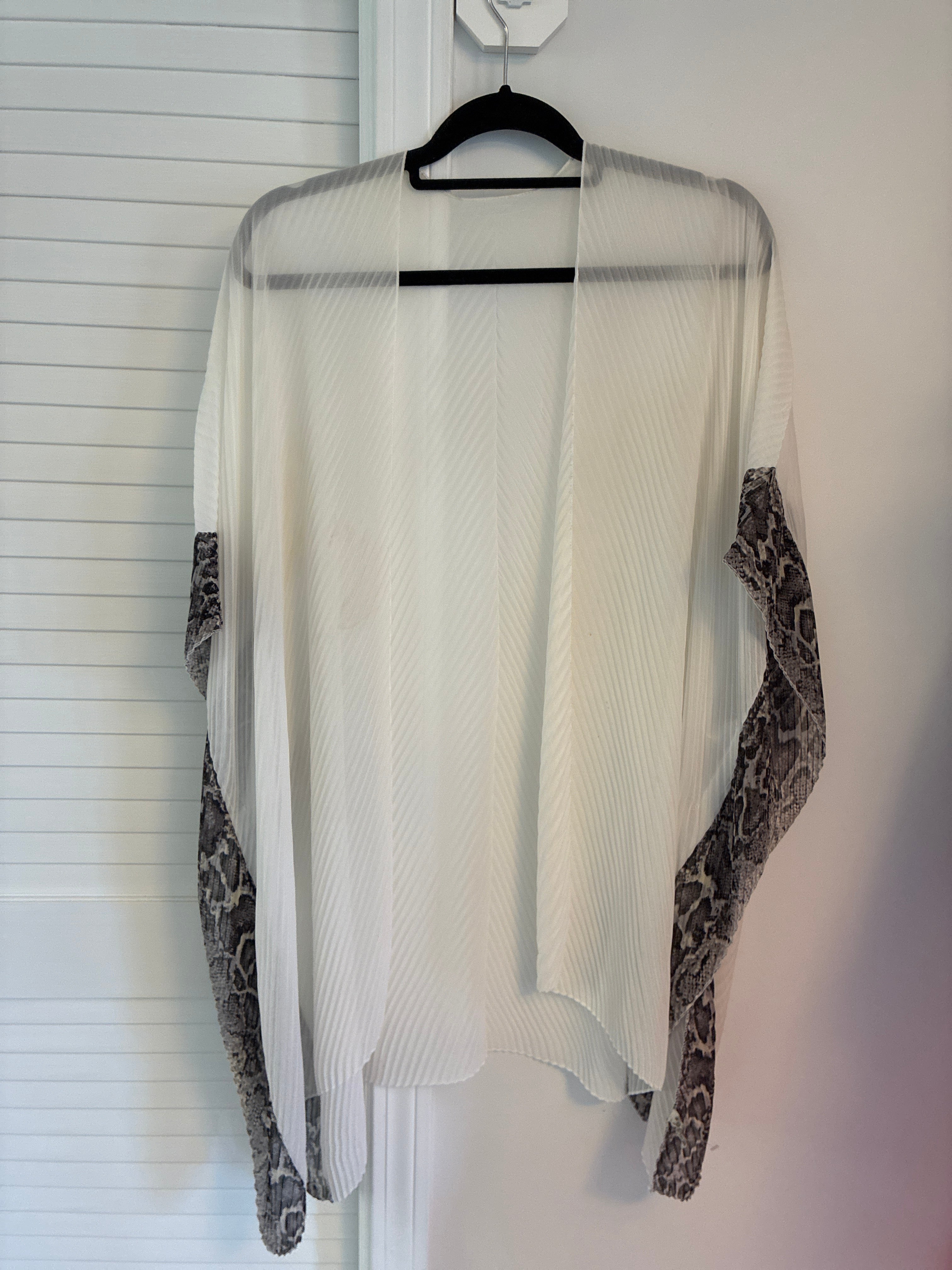 Cream and Snakeskin Kimono