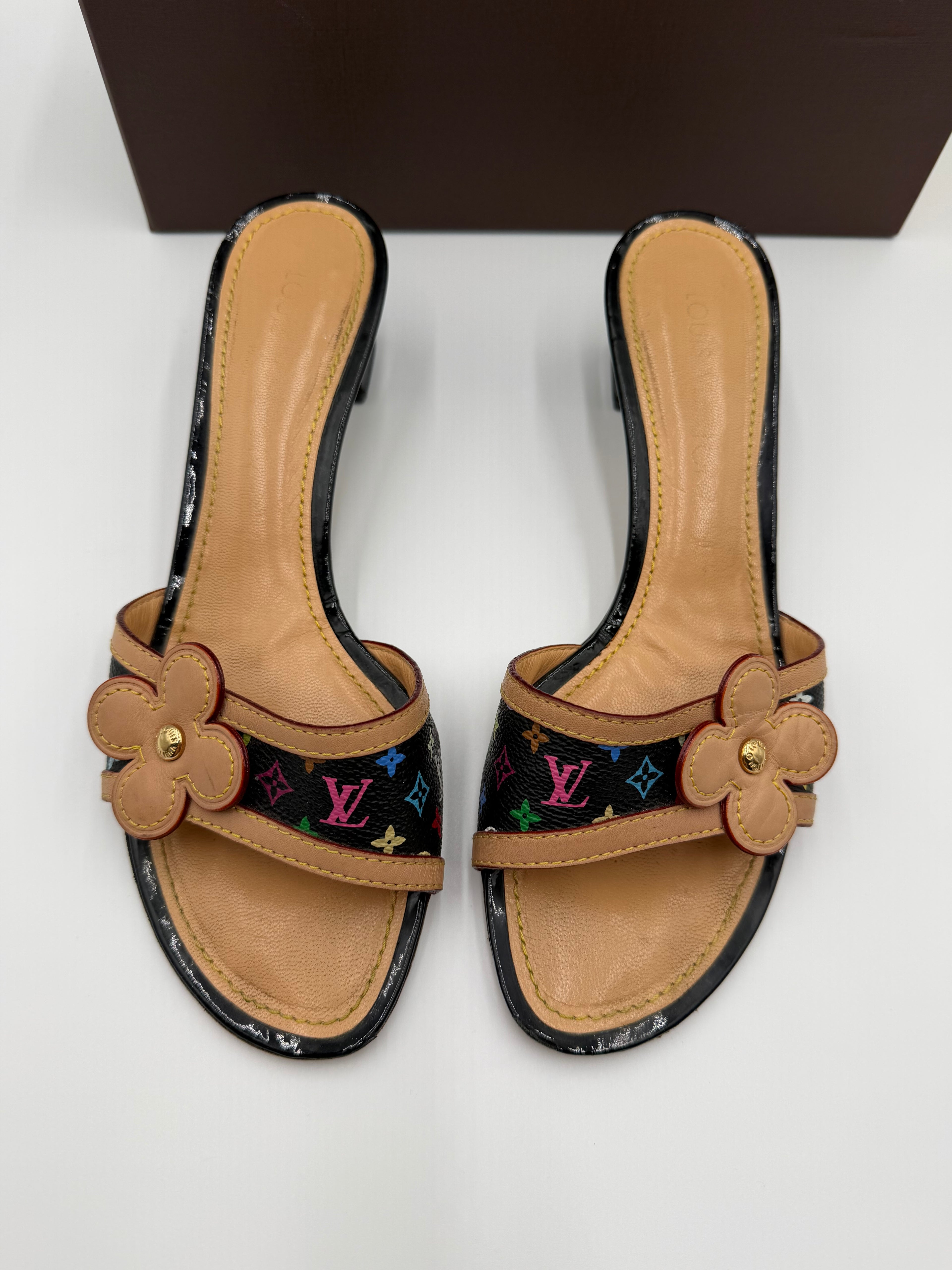 Louis Vuitton x Takashi Murakami Monogram Kitten Heels - Black