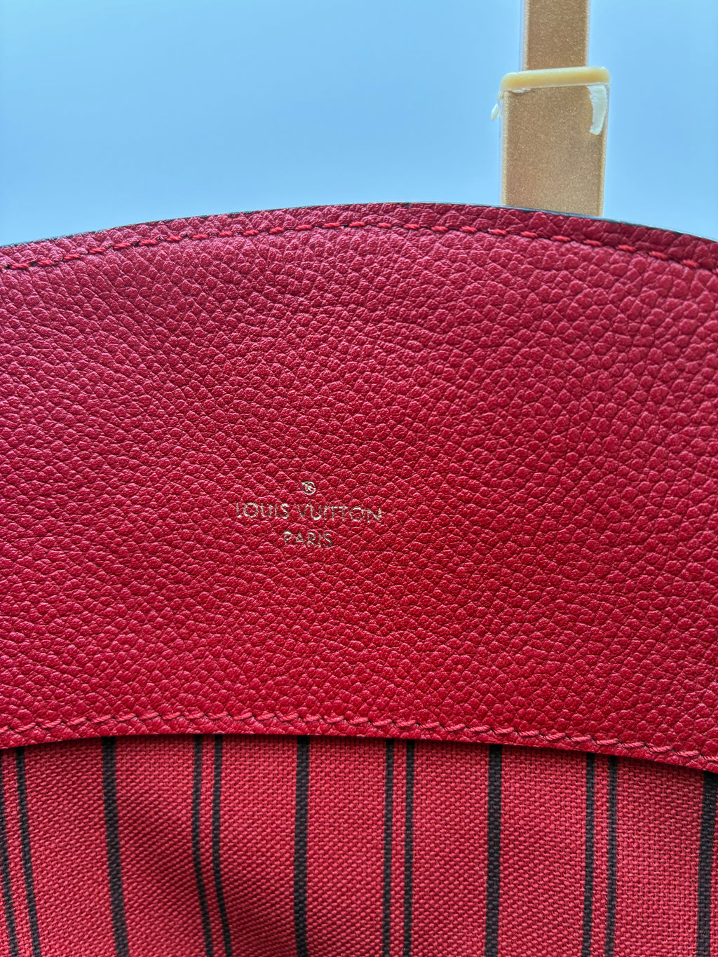 Louis Vuitton Monogram Empreinte Bagatelle cherry red