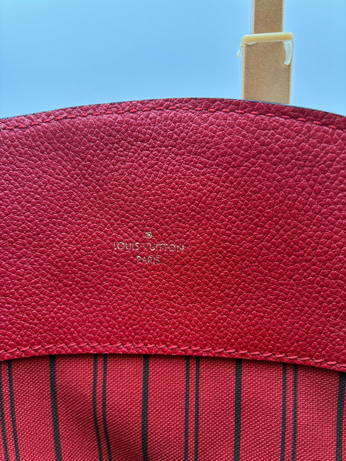 Louis Vuitton Monogram Empreinte Bagatelle cherry red