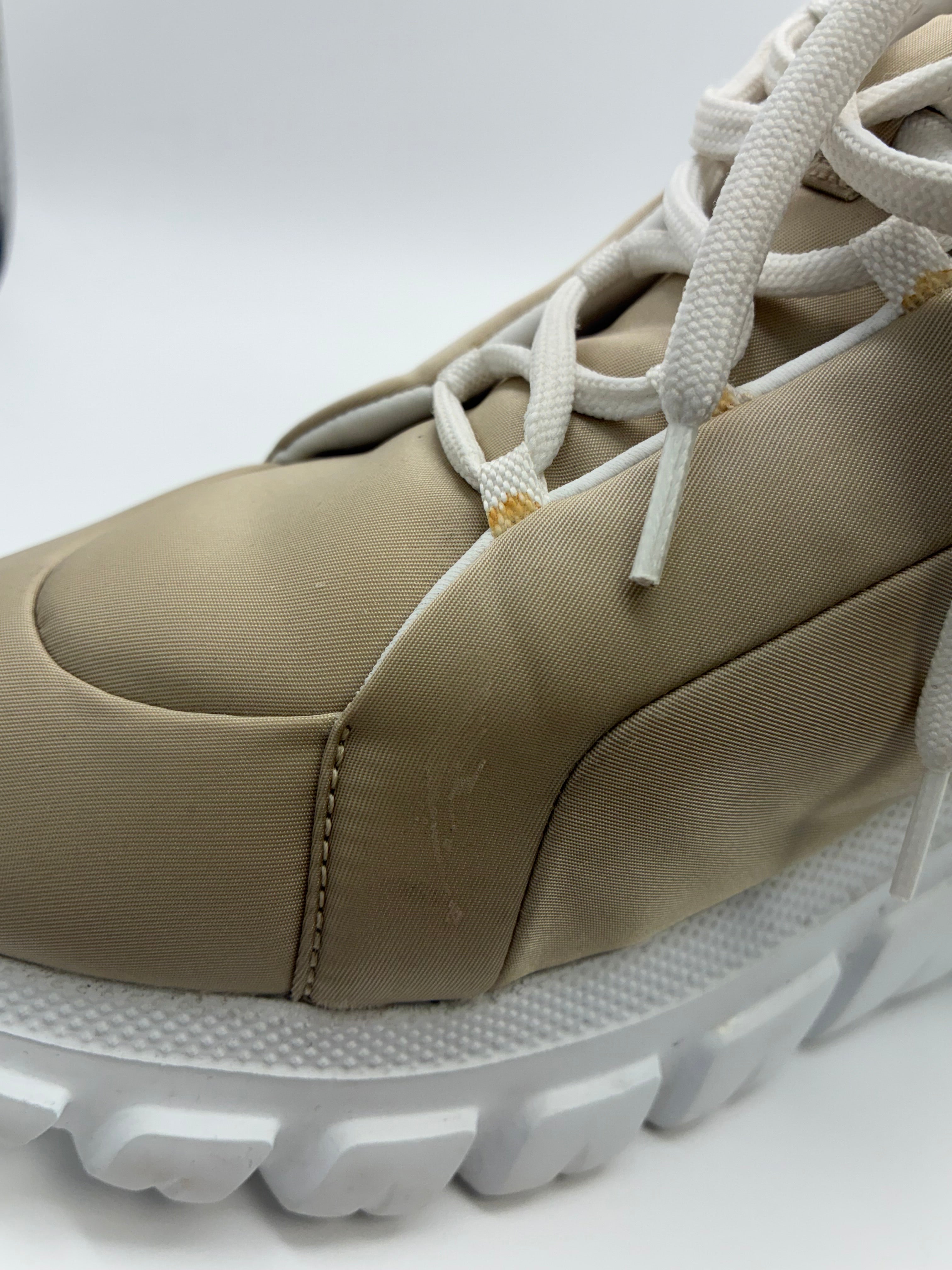 Prada Rush Piuma Nylon Mid-Top Sneakers