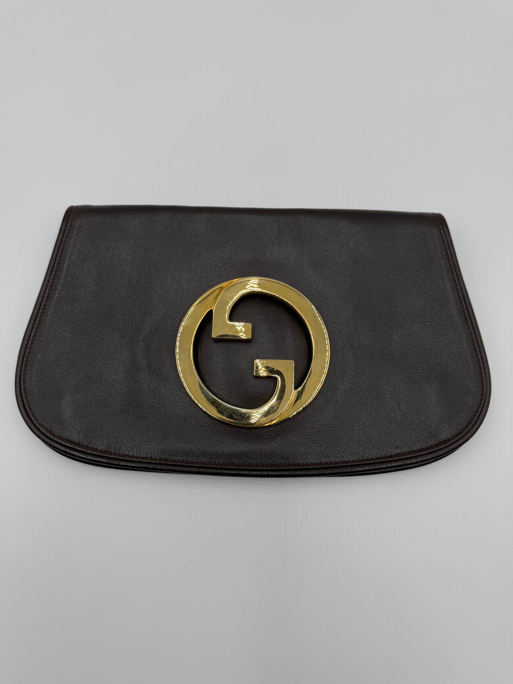Gucci Blondie Dark Brown Leather Clutch