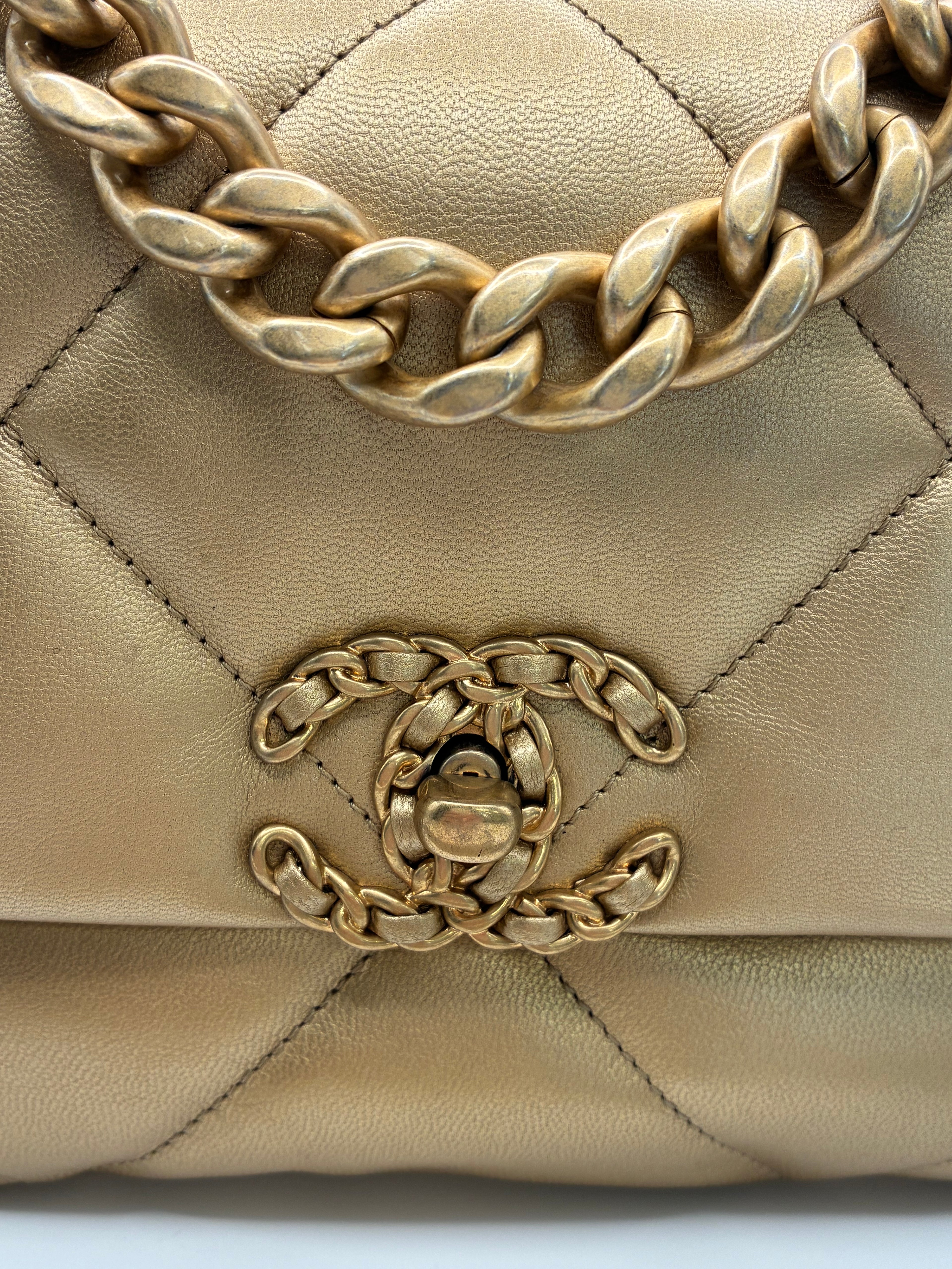 Chanel C19 - Metallic Gold - Size Small- Rare!