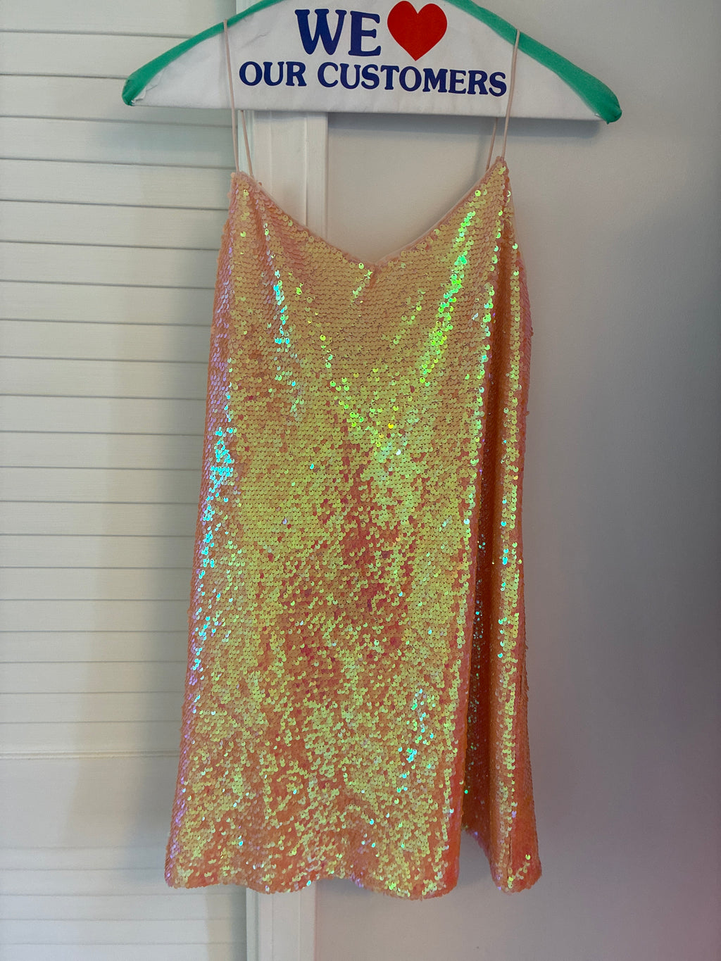 NBD Peach Sequin Dress