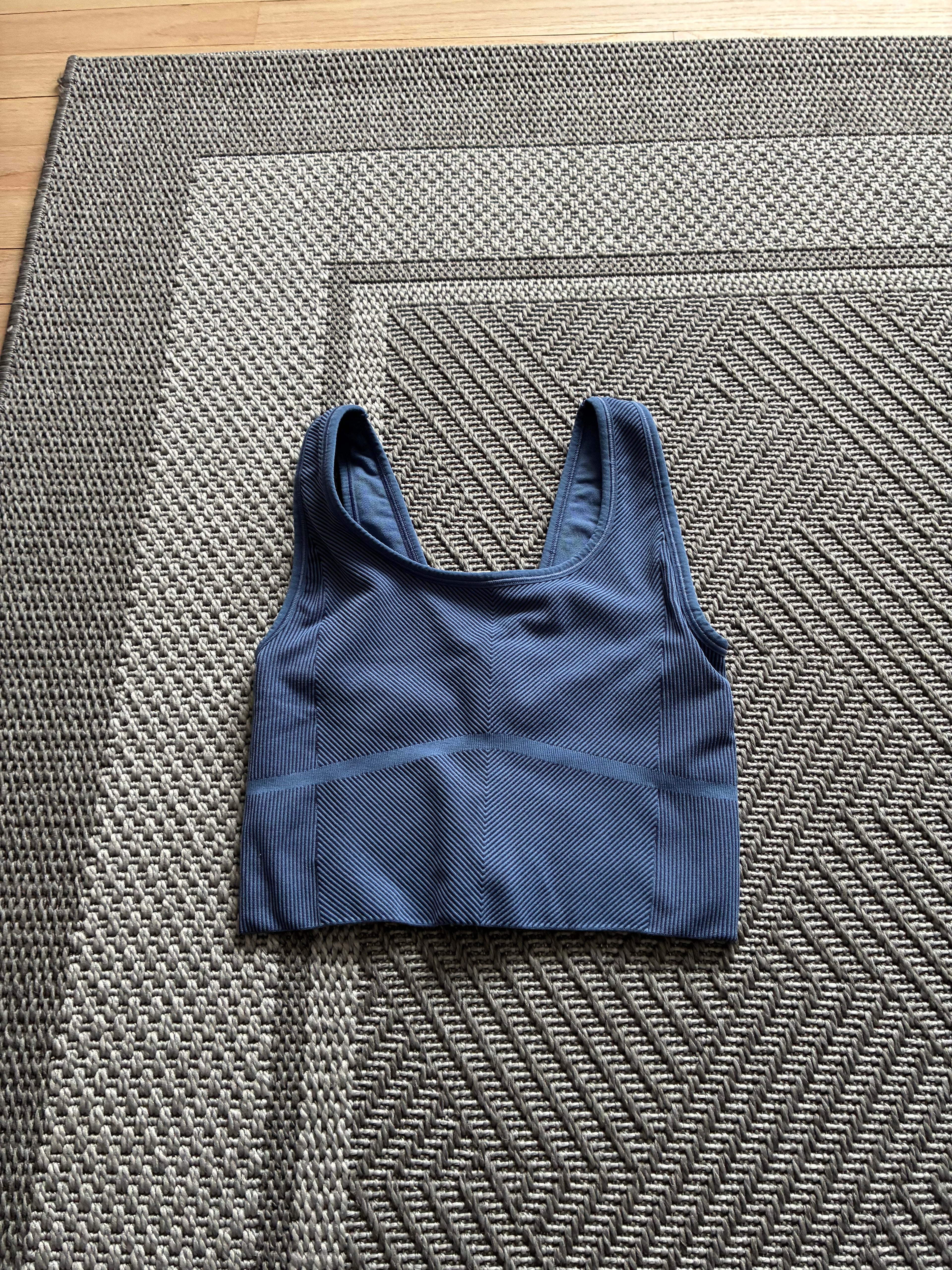 Blue workout tank top