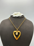 Chanel Heart Outline Charm Necklace