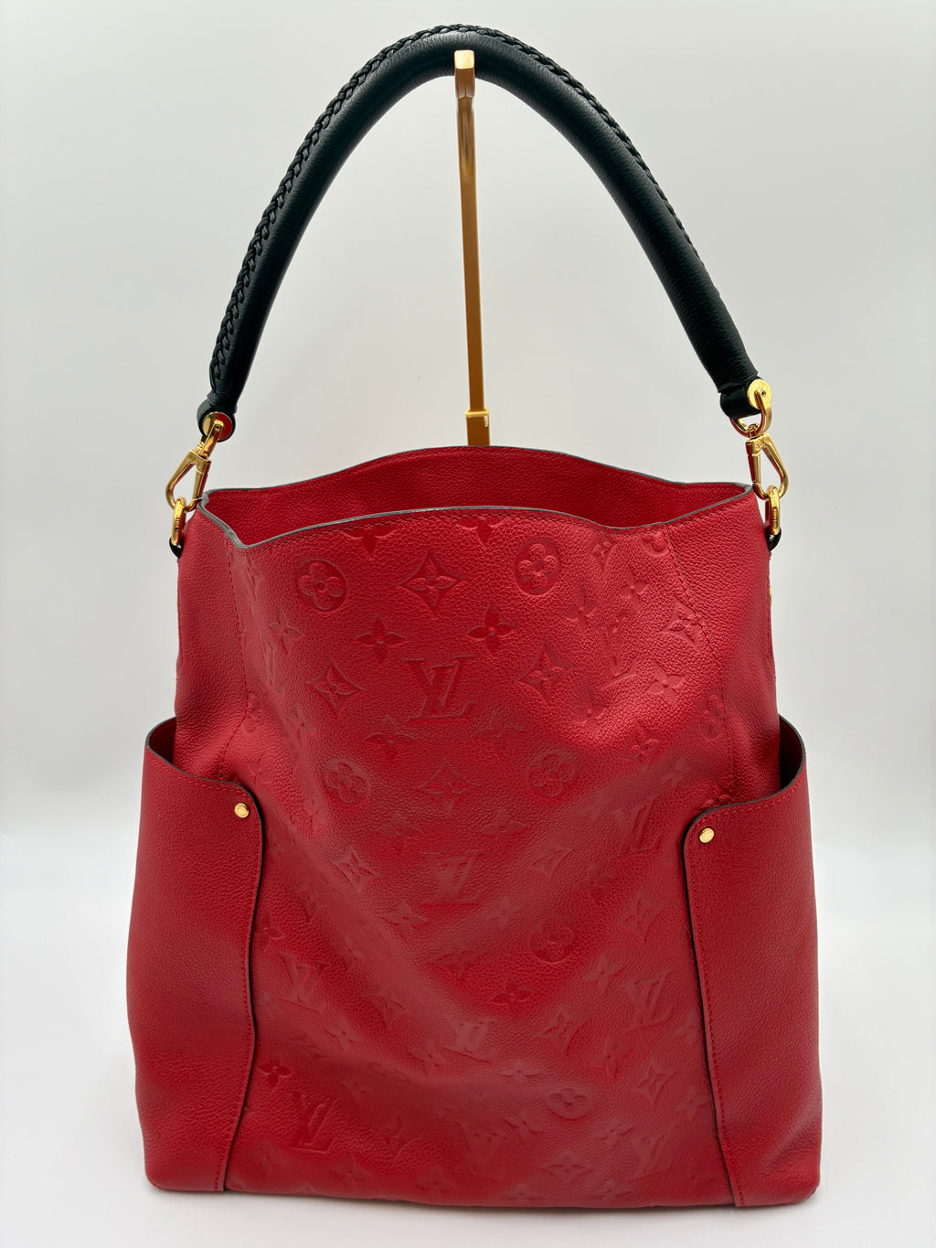 Louis Vuitton Monogram Empreinte Bagatelle cherry red