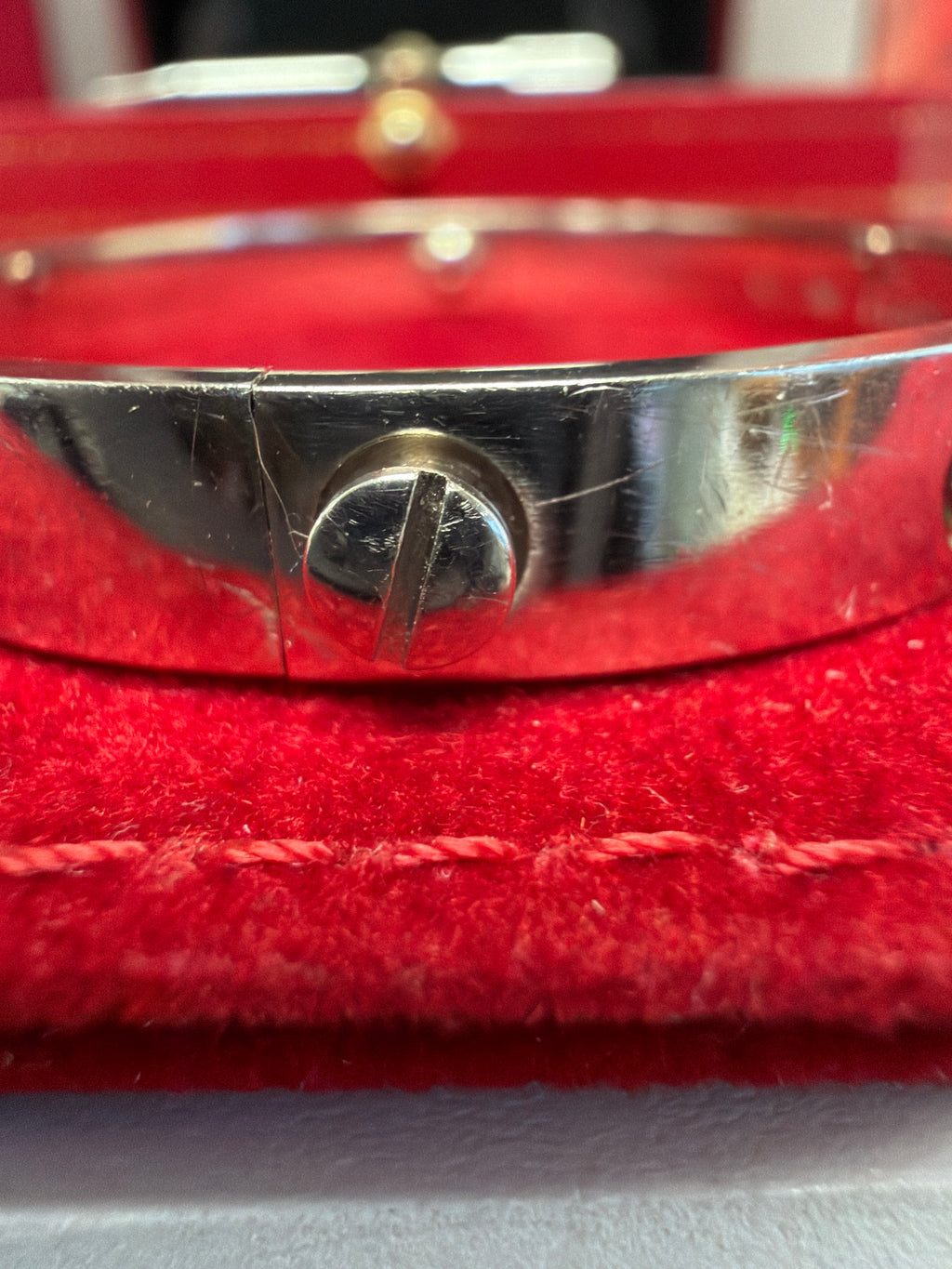 Cartier Love Bracelet White Gold size 17