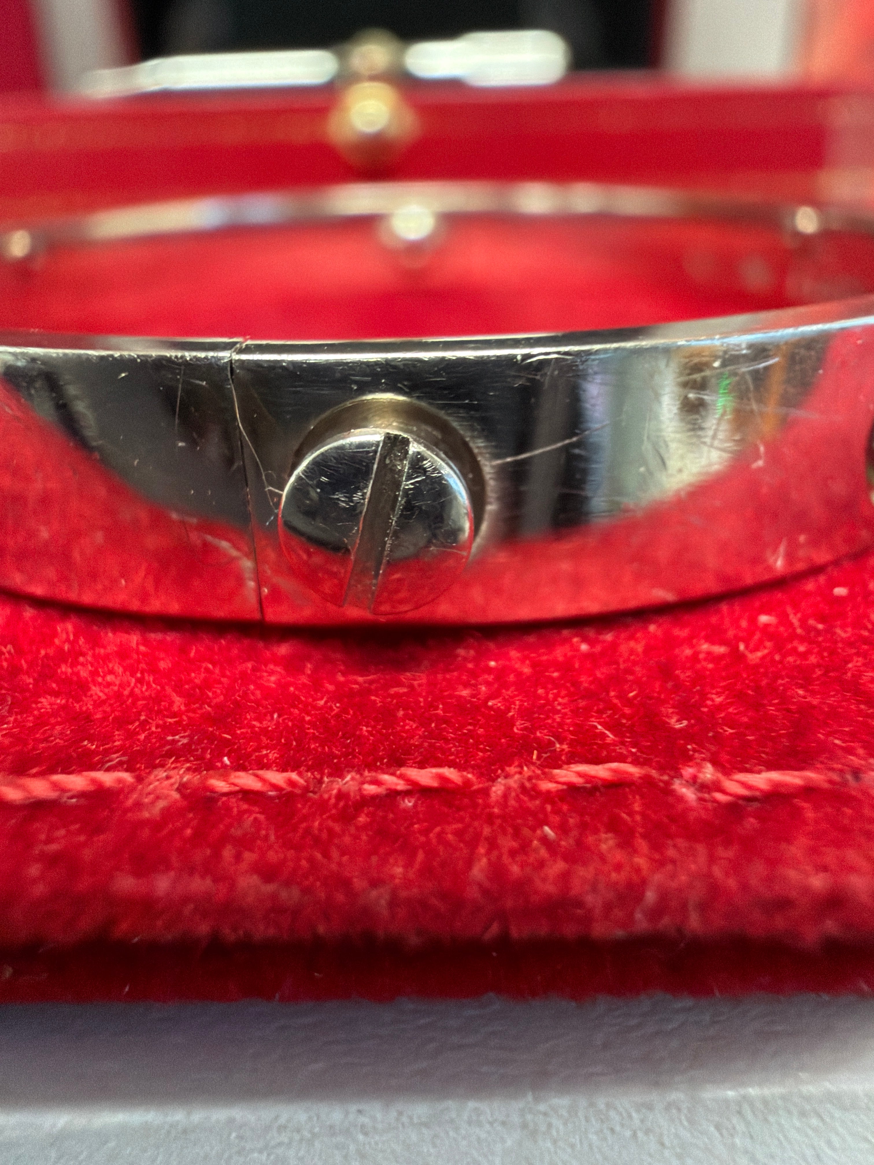 Cartier Love Bracelet White Gold size 17