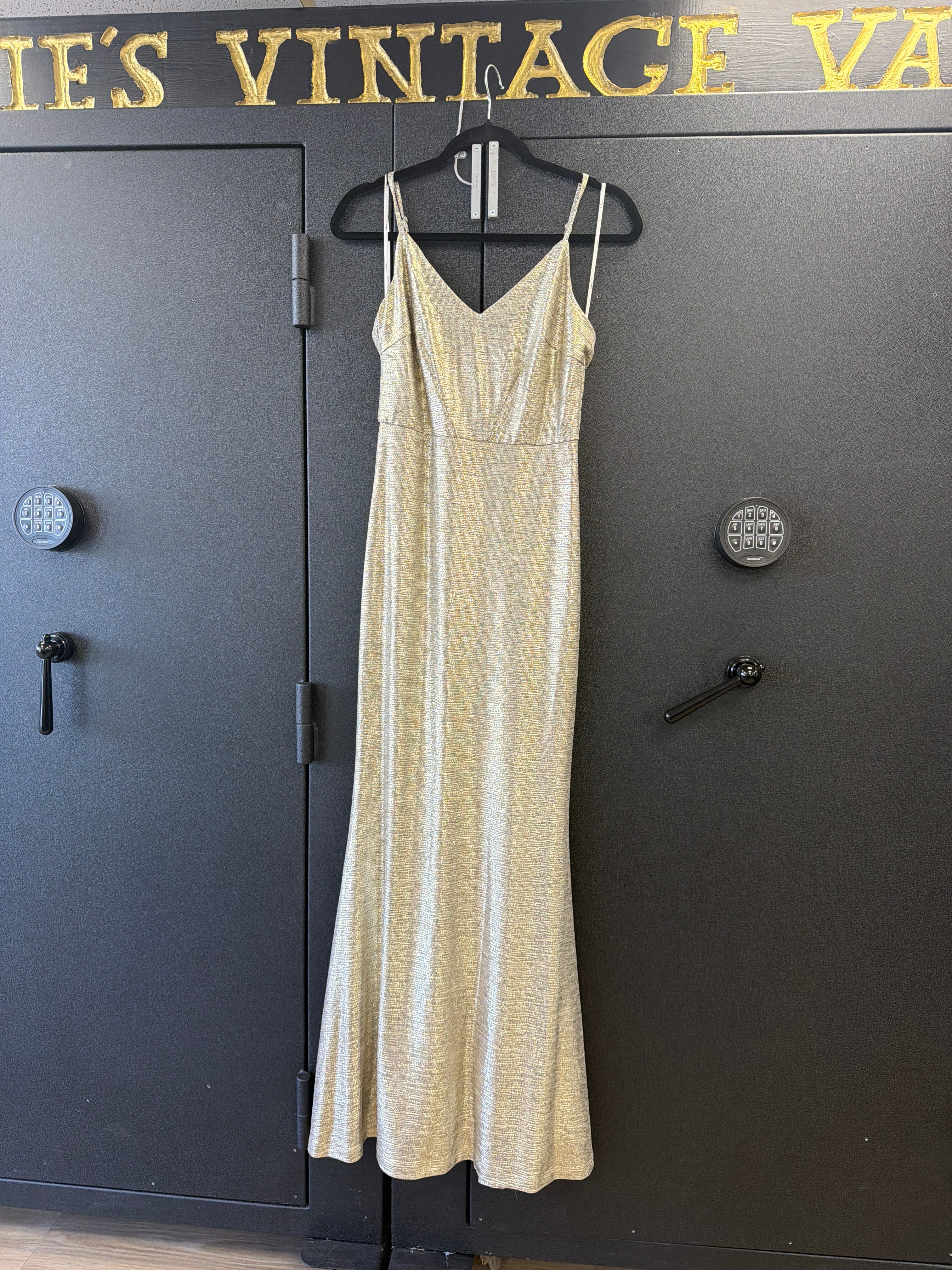Lulu gold dress/ gown medium