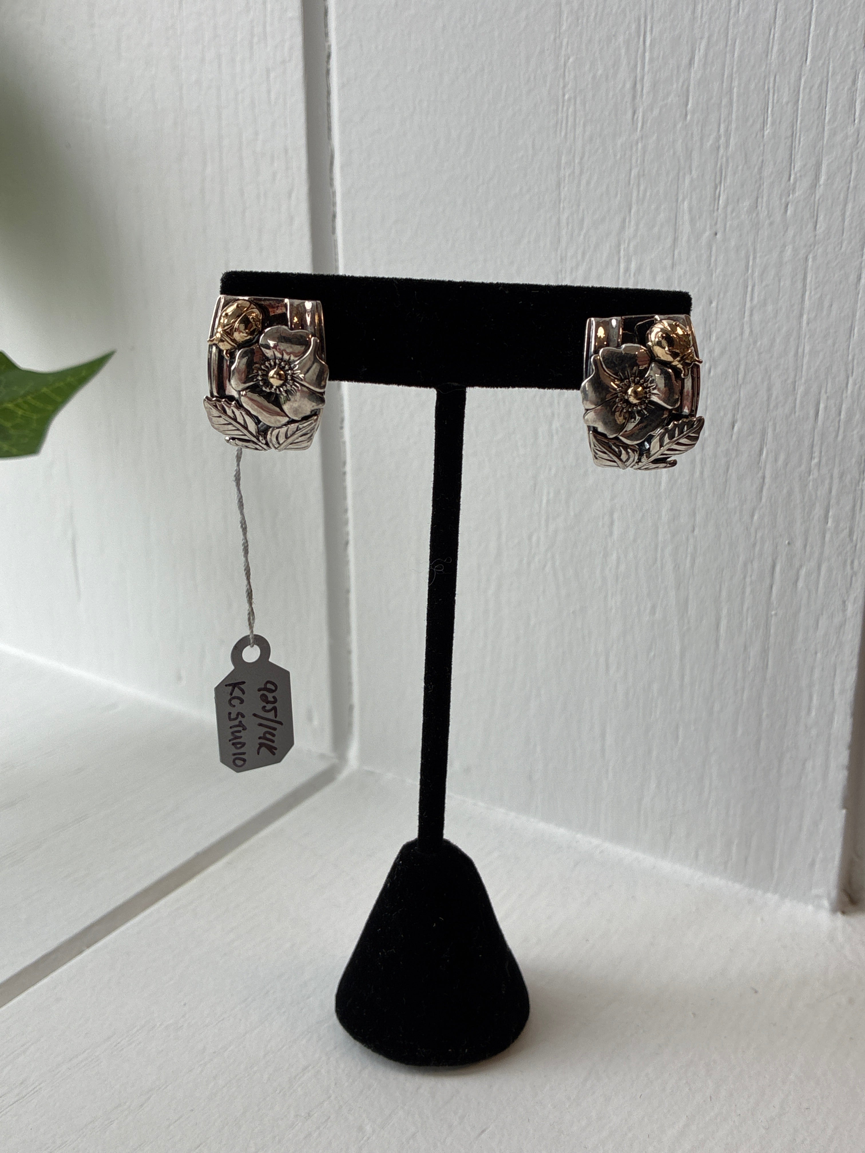 Barry Kieselstein-Cord KC Studio Ladybug and Flower Earrings