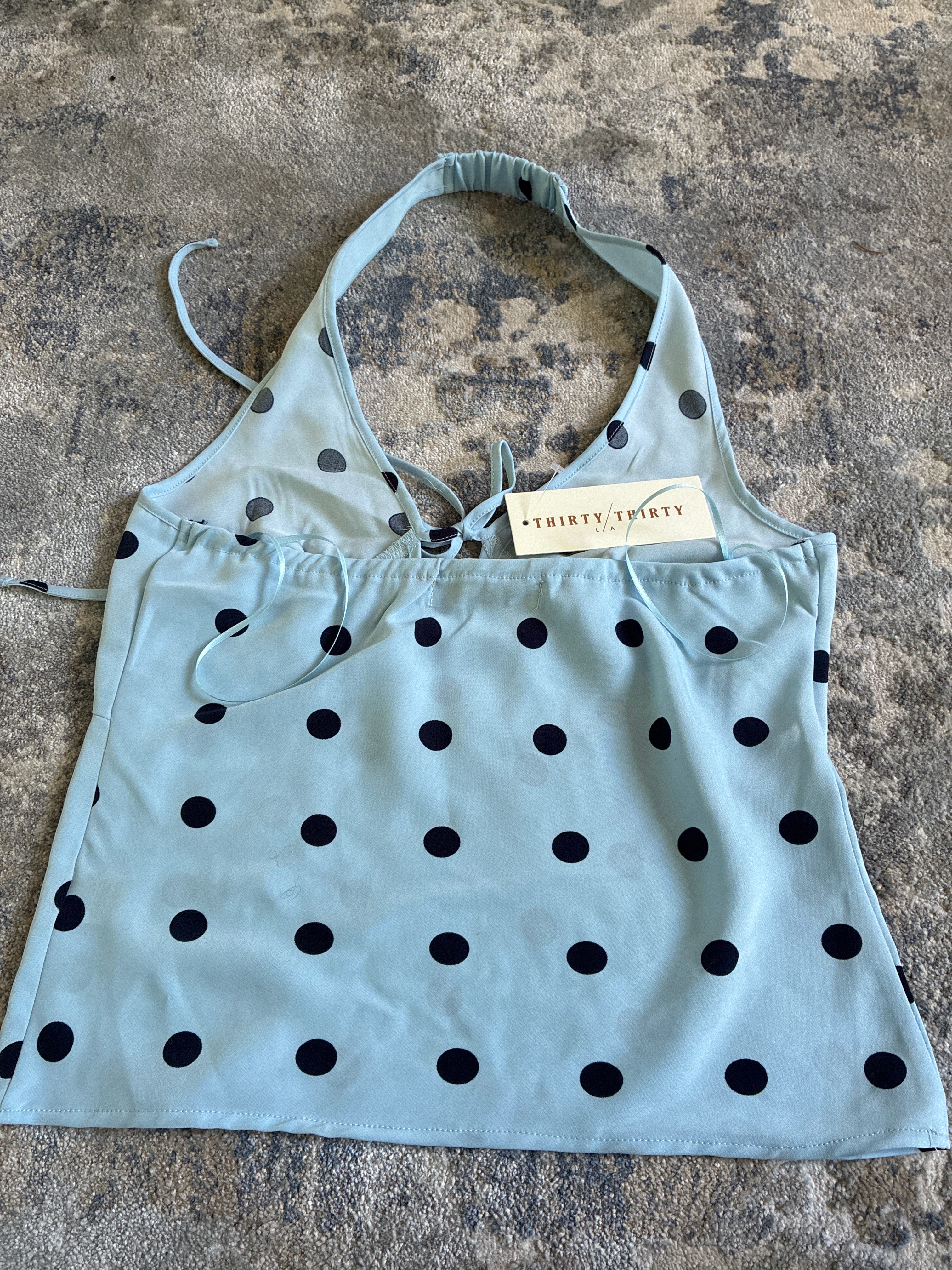 Thirty/Thirty Blue Polka Dot Halter
