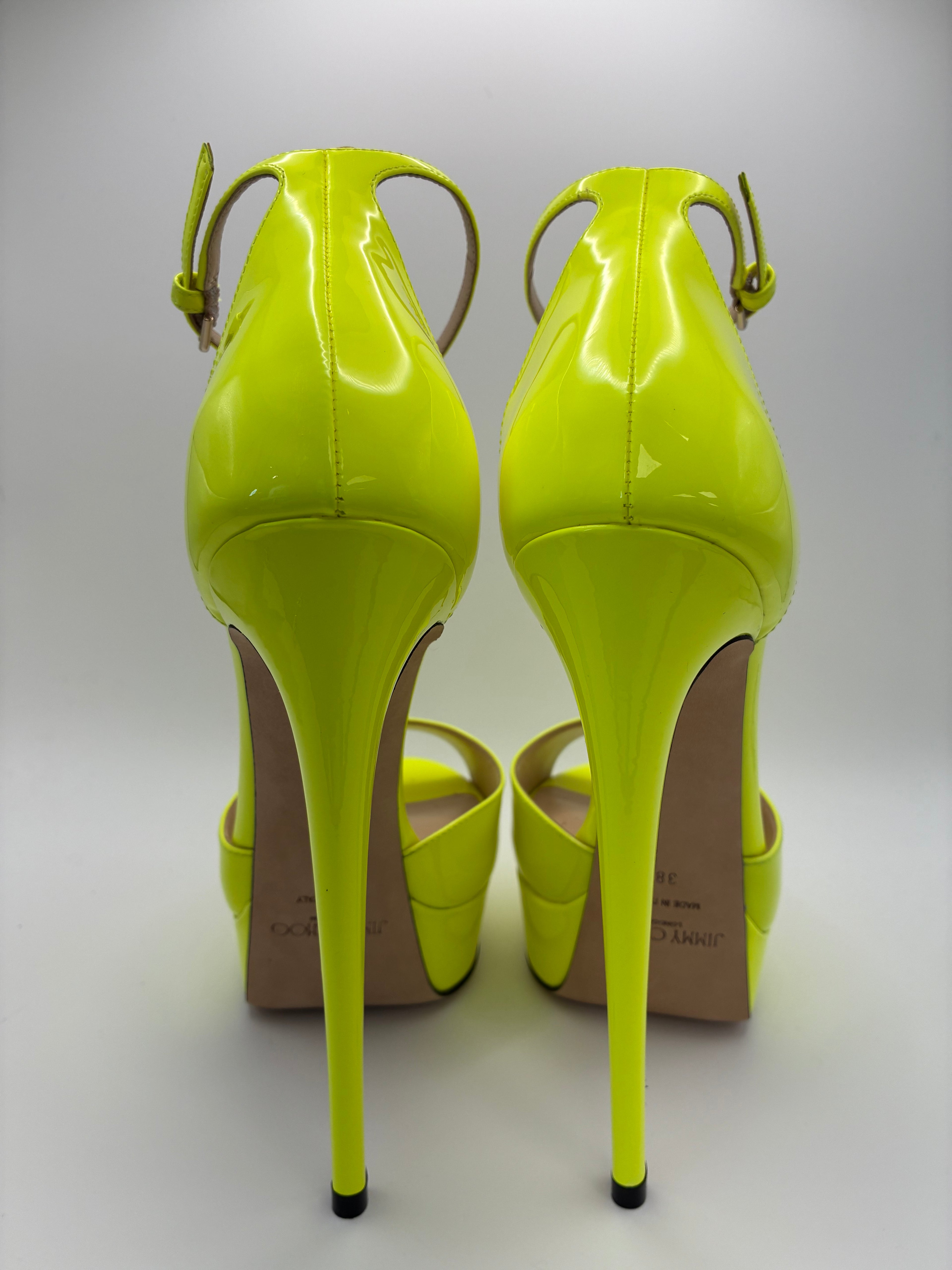 Jimmy Choo Max 150 Patent Leather Platform Sandal