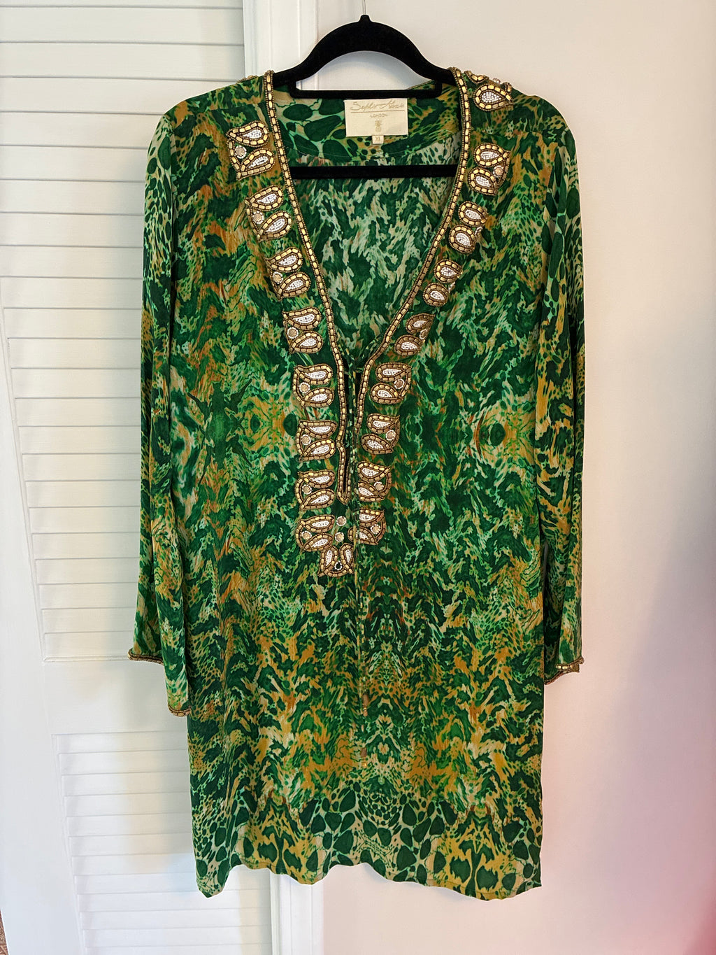Sophia Alexia Emerald Leopard Dress