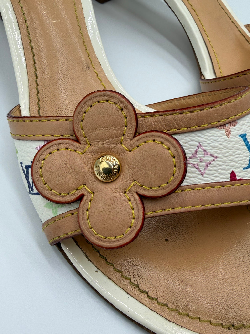 Louis Vuitton x Takashi Murakami Monogram Kitten Heels - White
