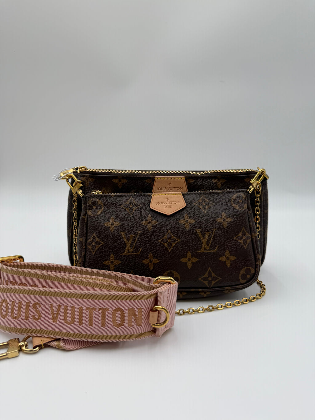 Louis Vuitton Multi Pochette Accessories - Pink Strap (Microchipped)