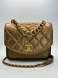 Chanel Chain Handle Flap Bag Gold