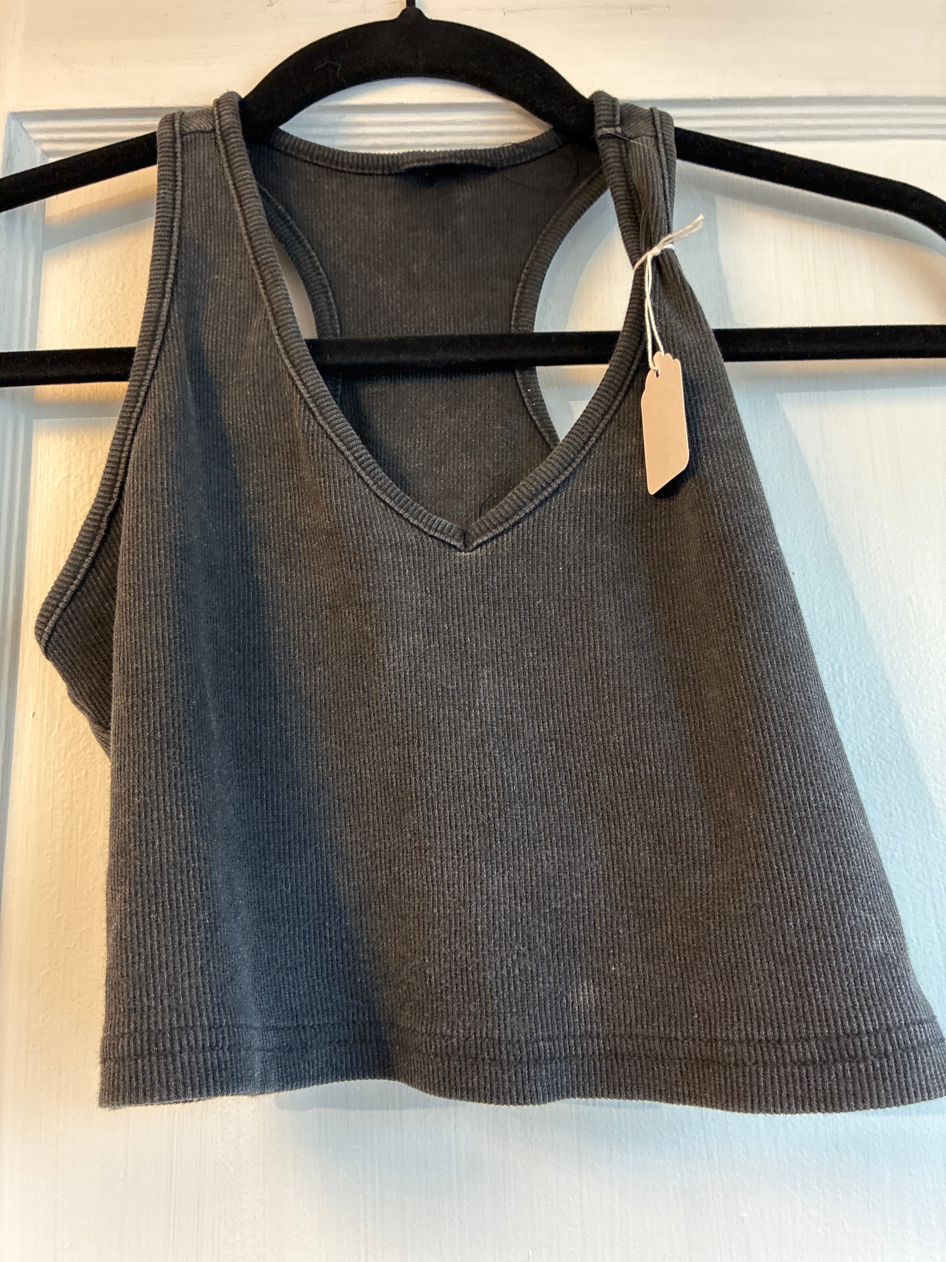 Black Crop Halter