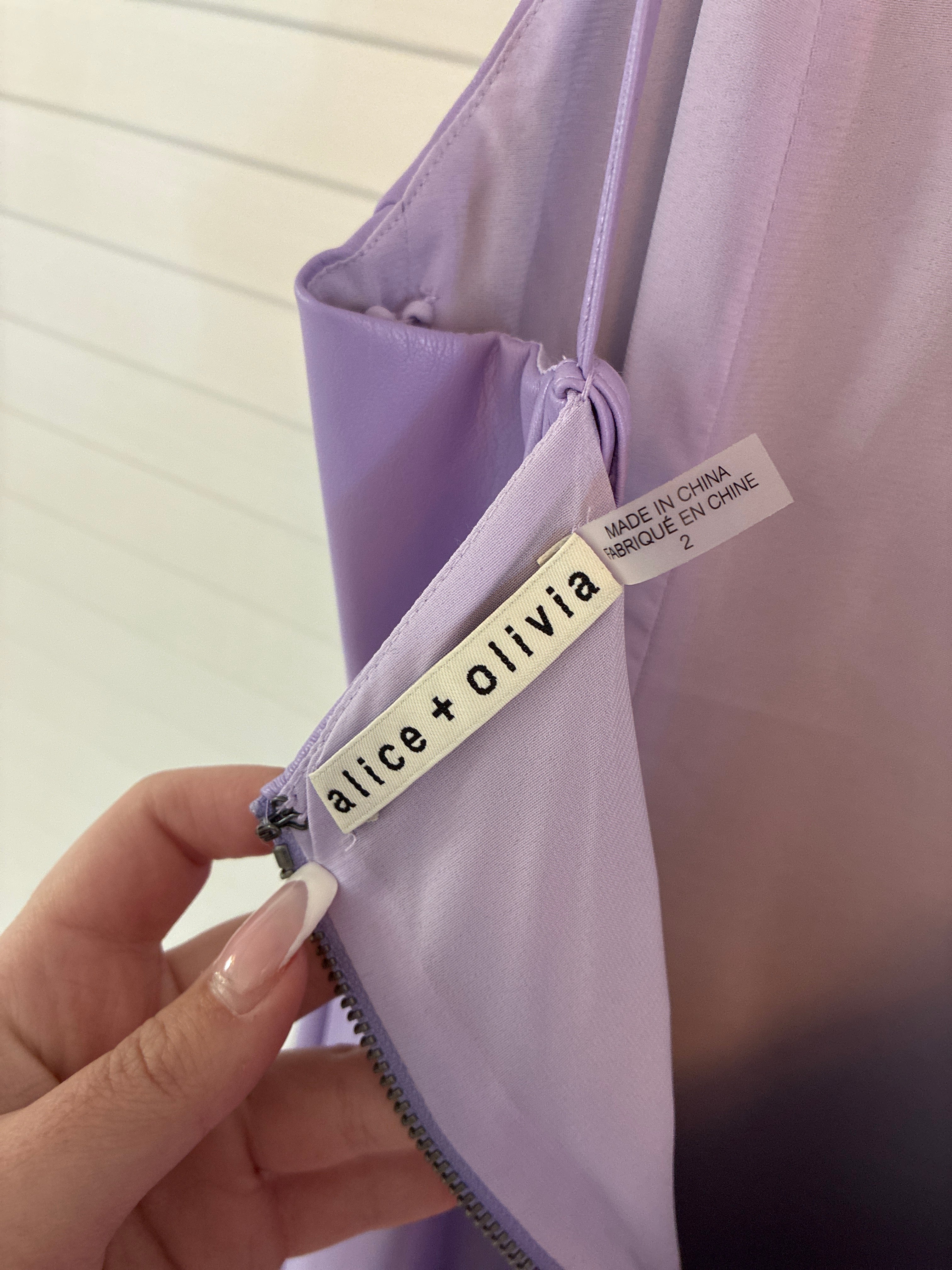 Alice + Olivia Leather Dress