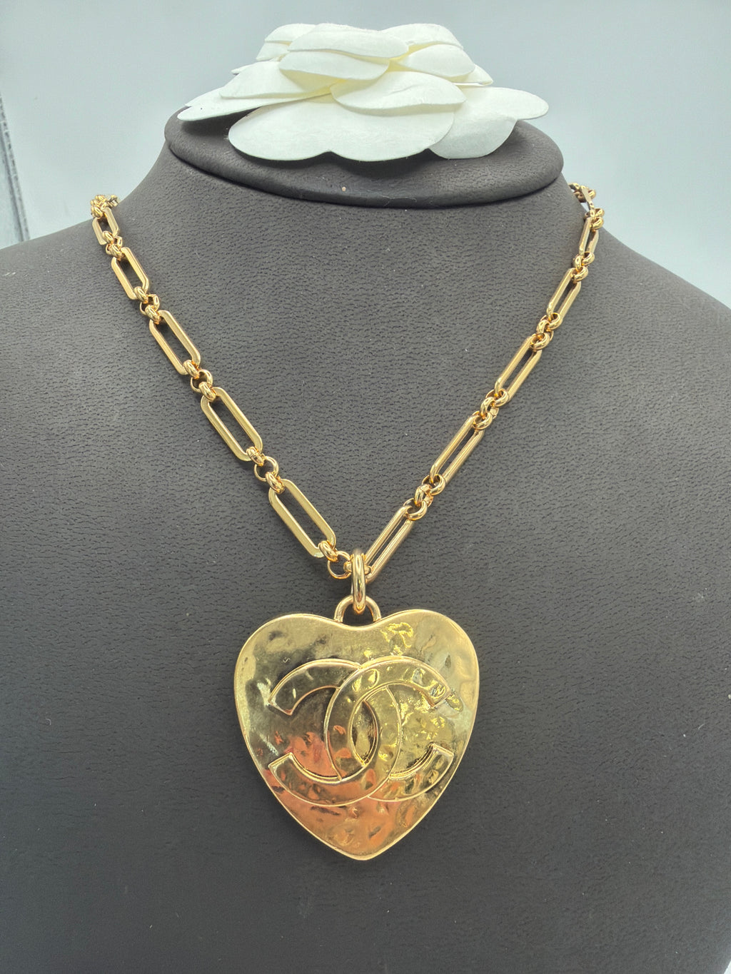 Chanel CC Heart Necklace