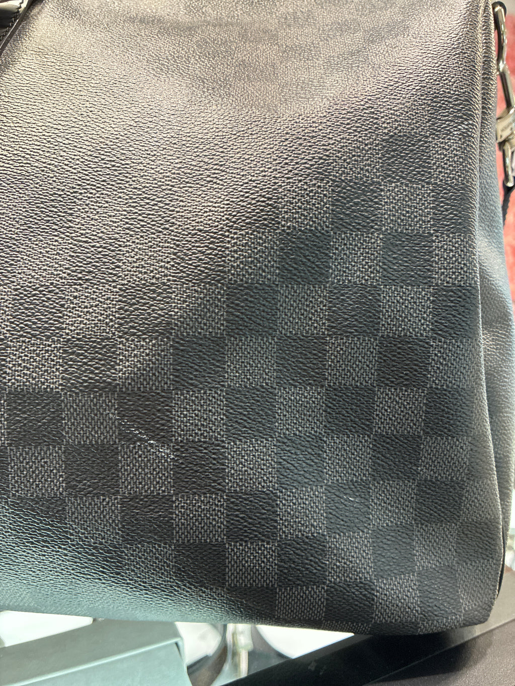 Keepall 55 Bando Damier silver hardware