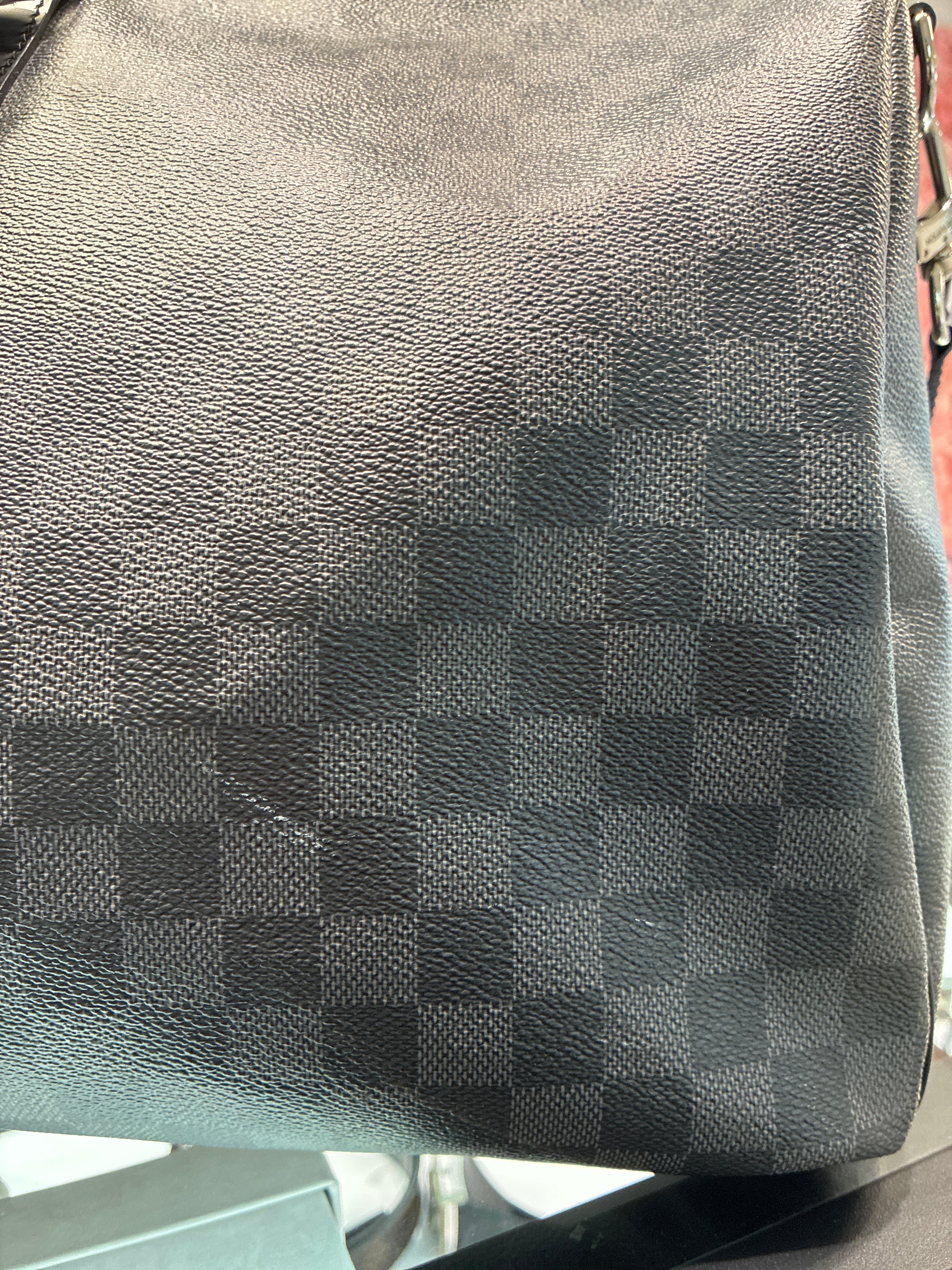 Keepall 55 Bando Damier silver hardware