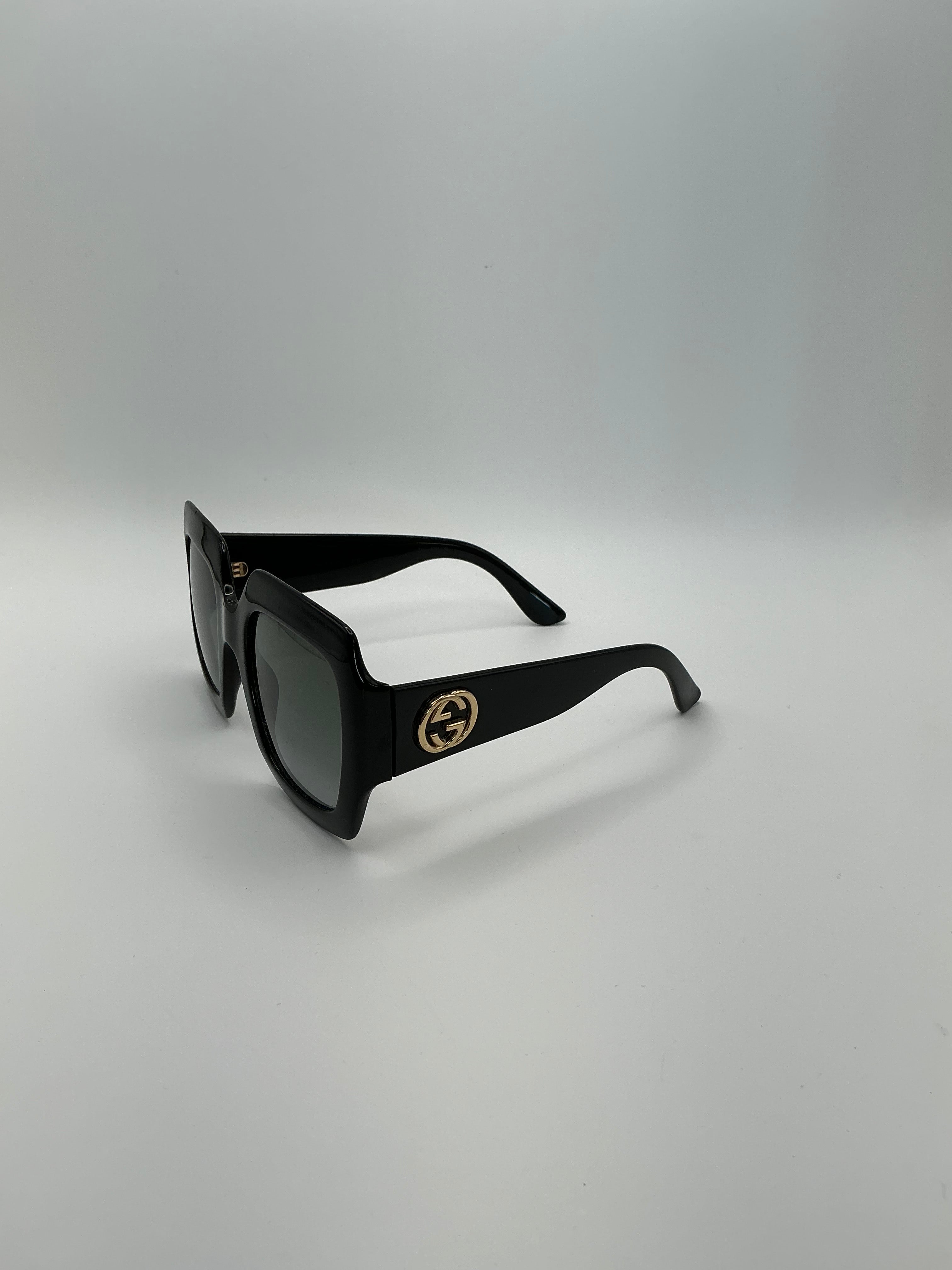 Gucci GG0053SN GG Interlocking Logo Square Sunglasses