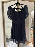 Navy dotted ruffle dress - Trixxi