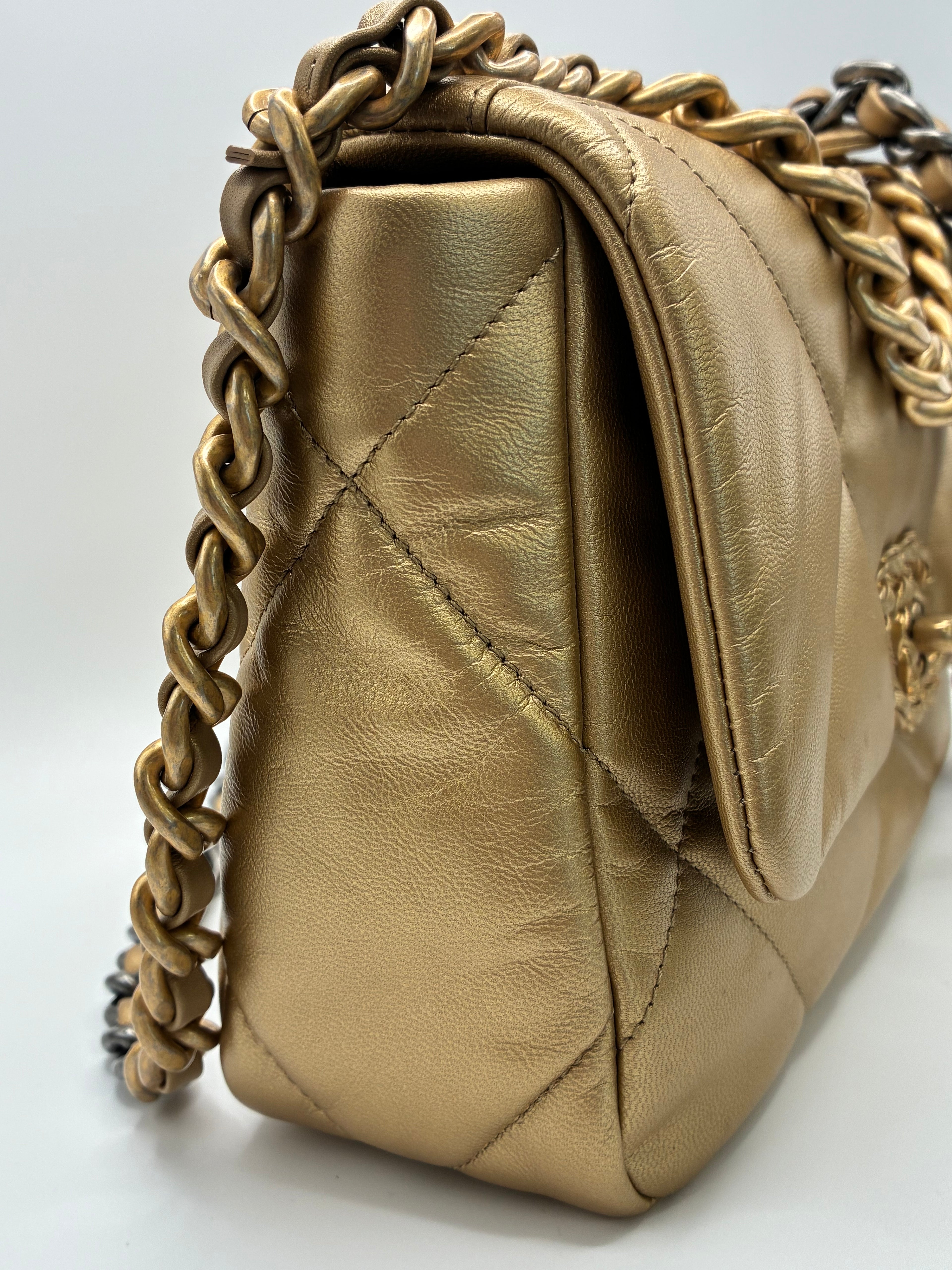 Chanel C19 - Metallic Gold - Size Small- Rare!
