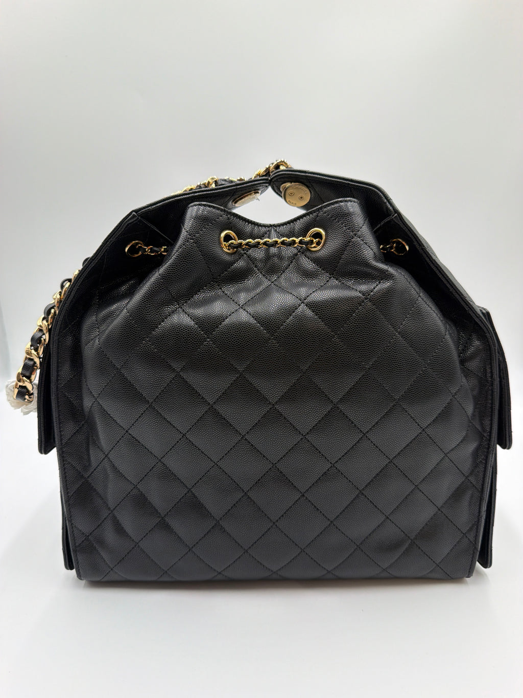 Chanel C25 Medium Black Grained Calfskin (caviar) “Store Fresh”