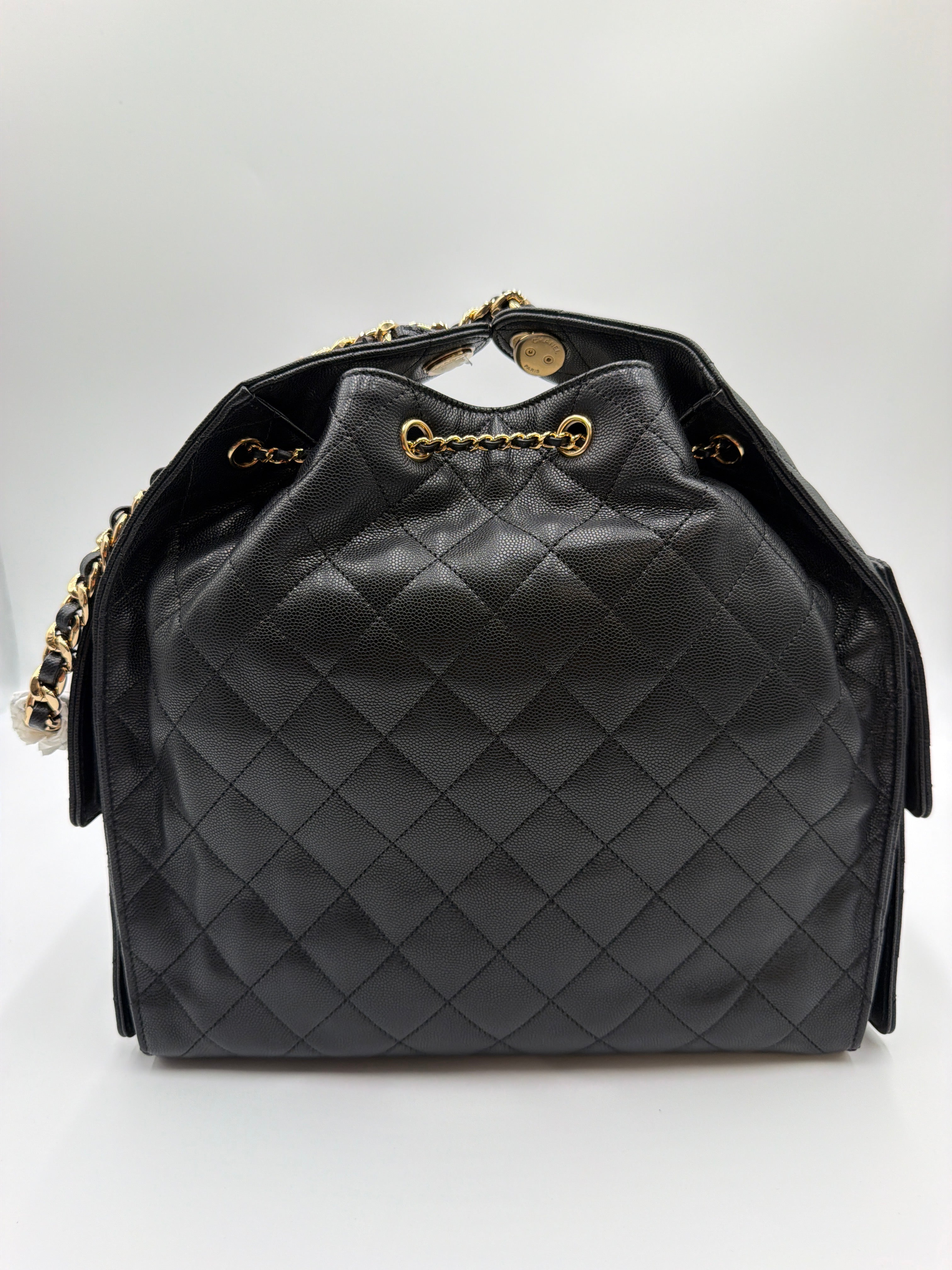 Chanel C25 Medium Black Grained Calfskin (caviar) “Store Fresh”