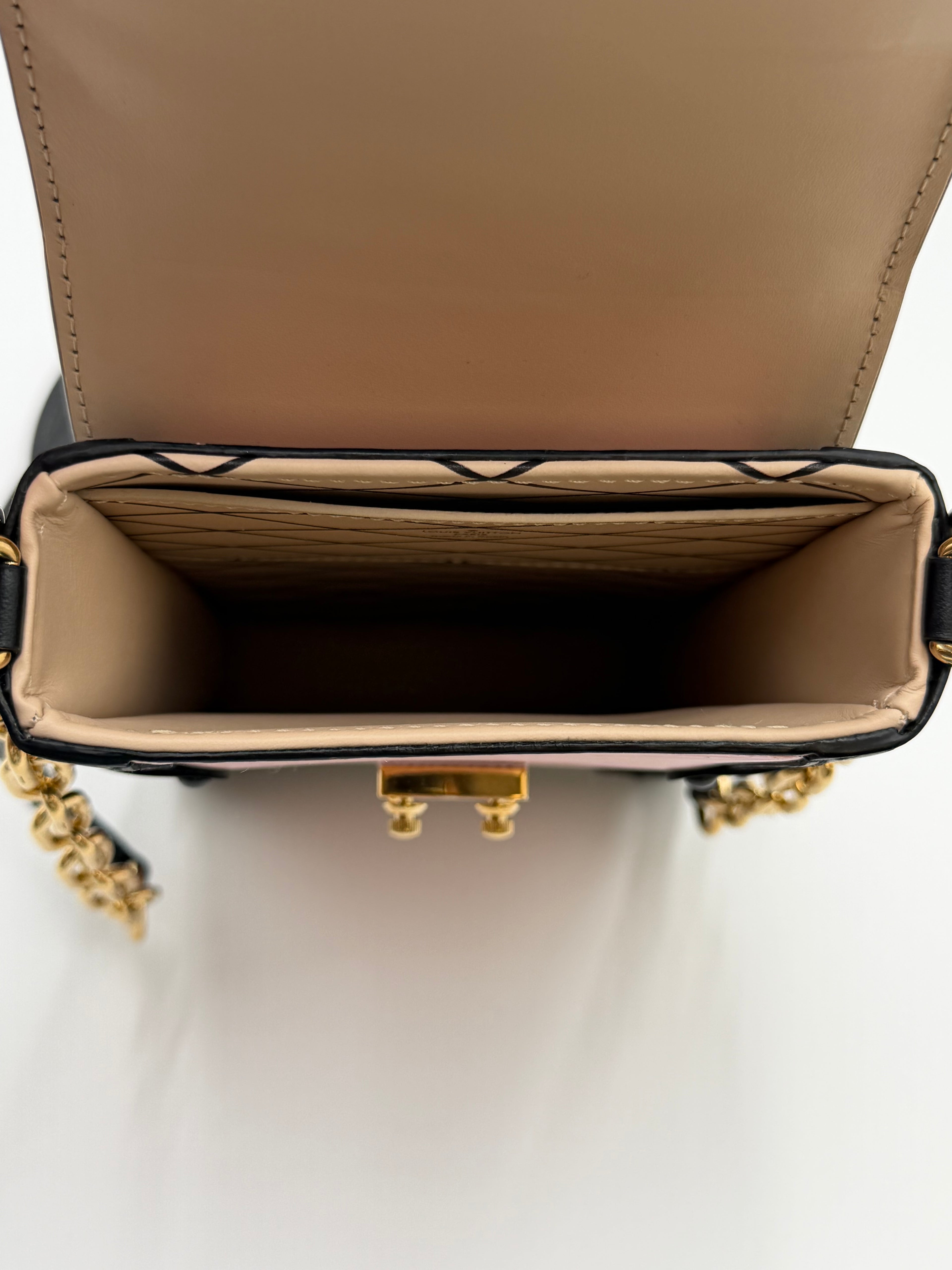 Louis Vuitton Vertical Trunk Pochette North South Pink Ballerina Epi Leather