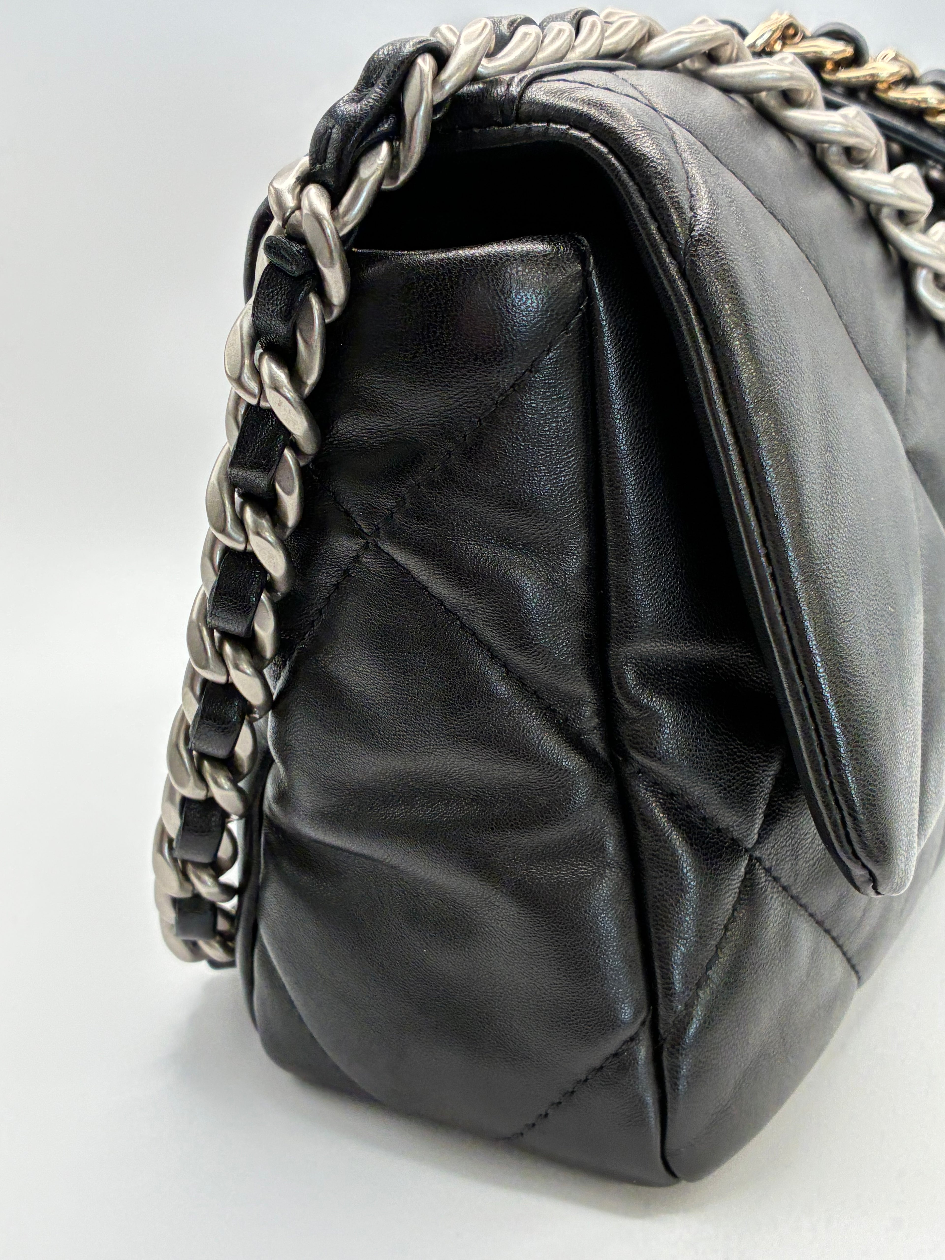 Chanel Black C19 ✨Rare! Reverse Hardware - Size Small