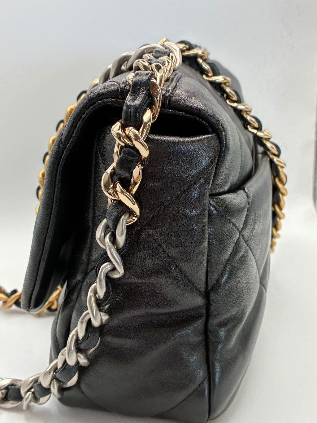 Chanel Black C19 ✨Rare! Reverse Hardware - Size Small