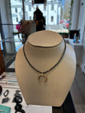 Half Moon Necklace - Gray/Gold