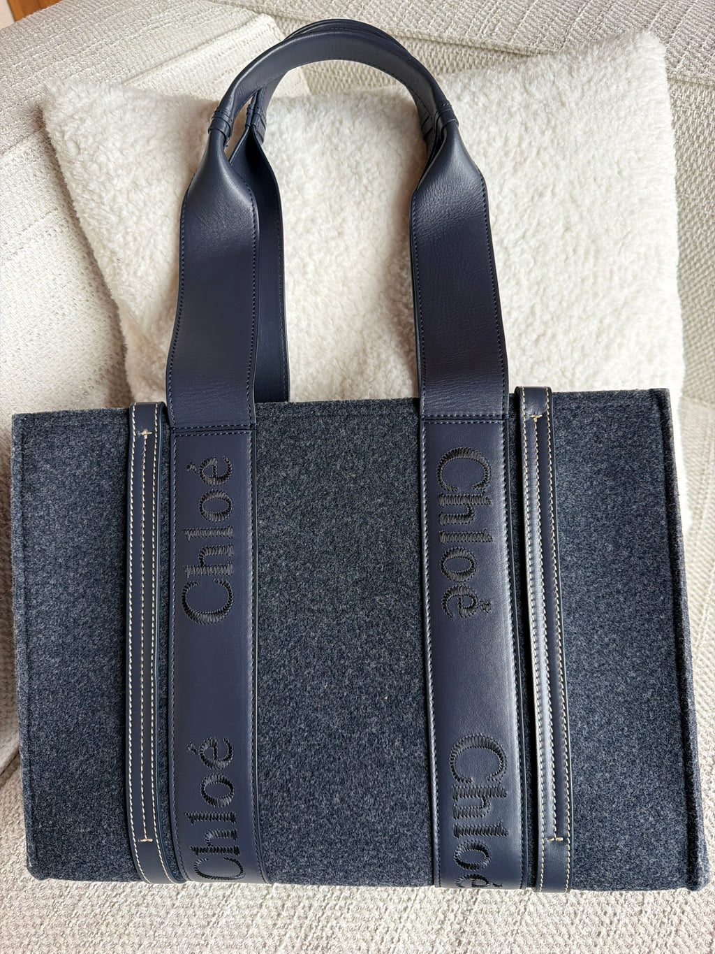 Chloe Tote Blue Woody