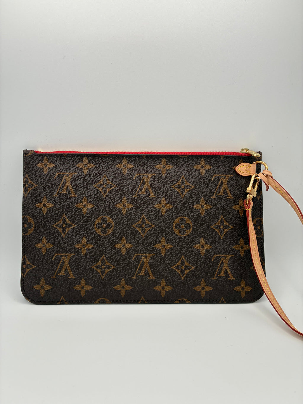Louis Vuitton Neverfull Pochette - Red Interior