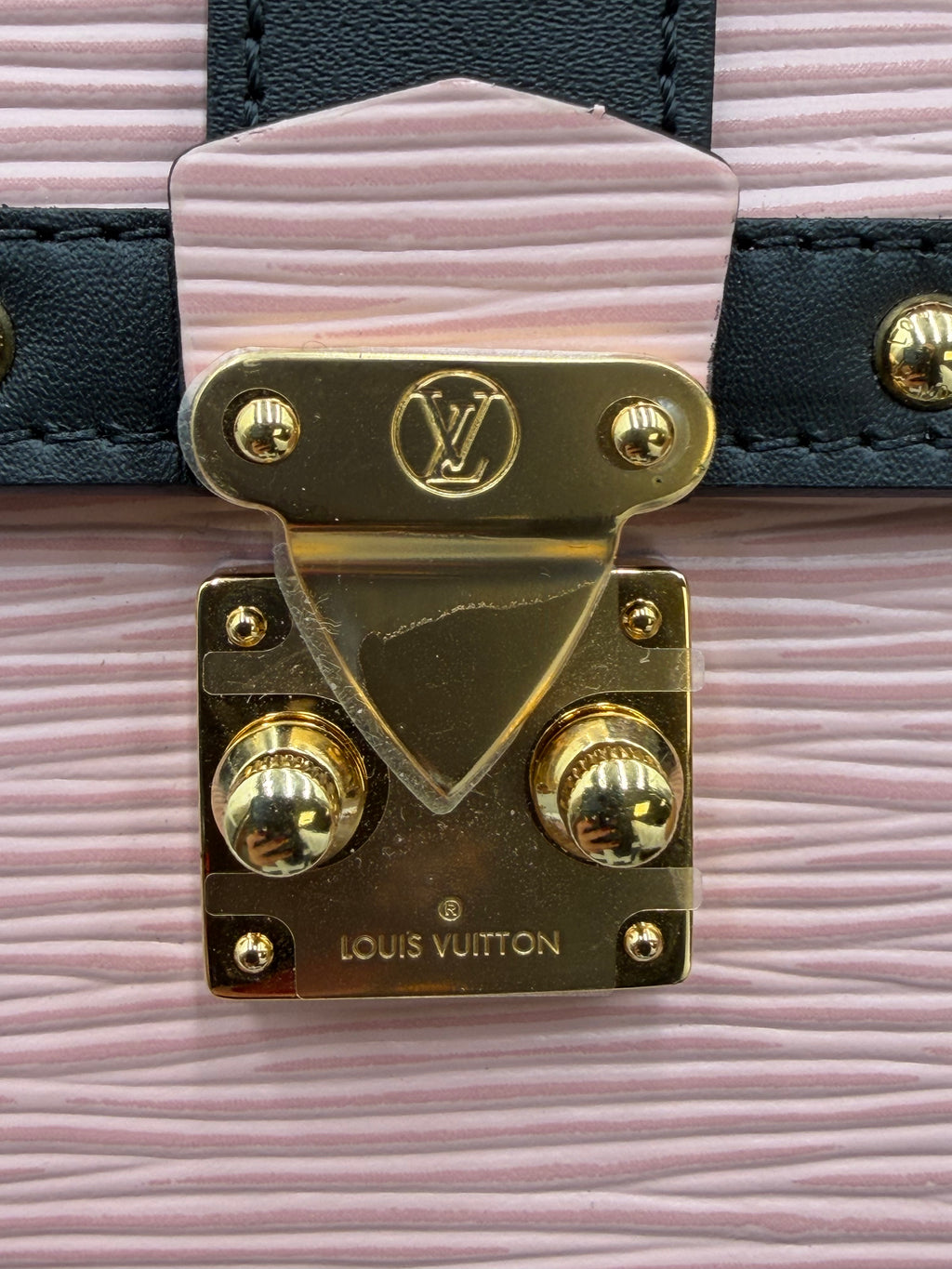 Louis Vuitton Vertical Trunk Pochette North South Pink Ballerina Epi Leather