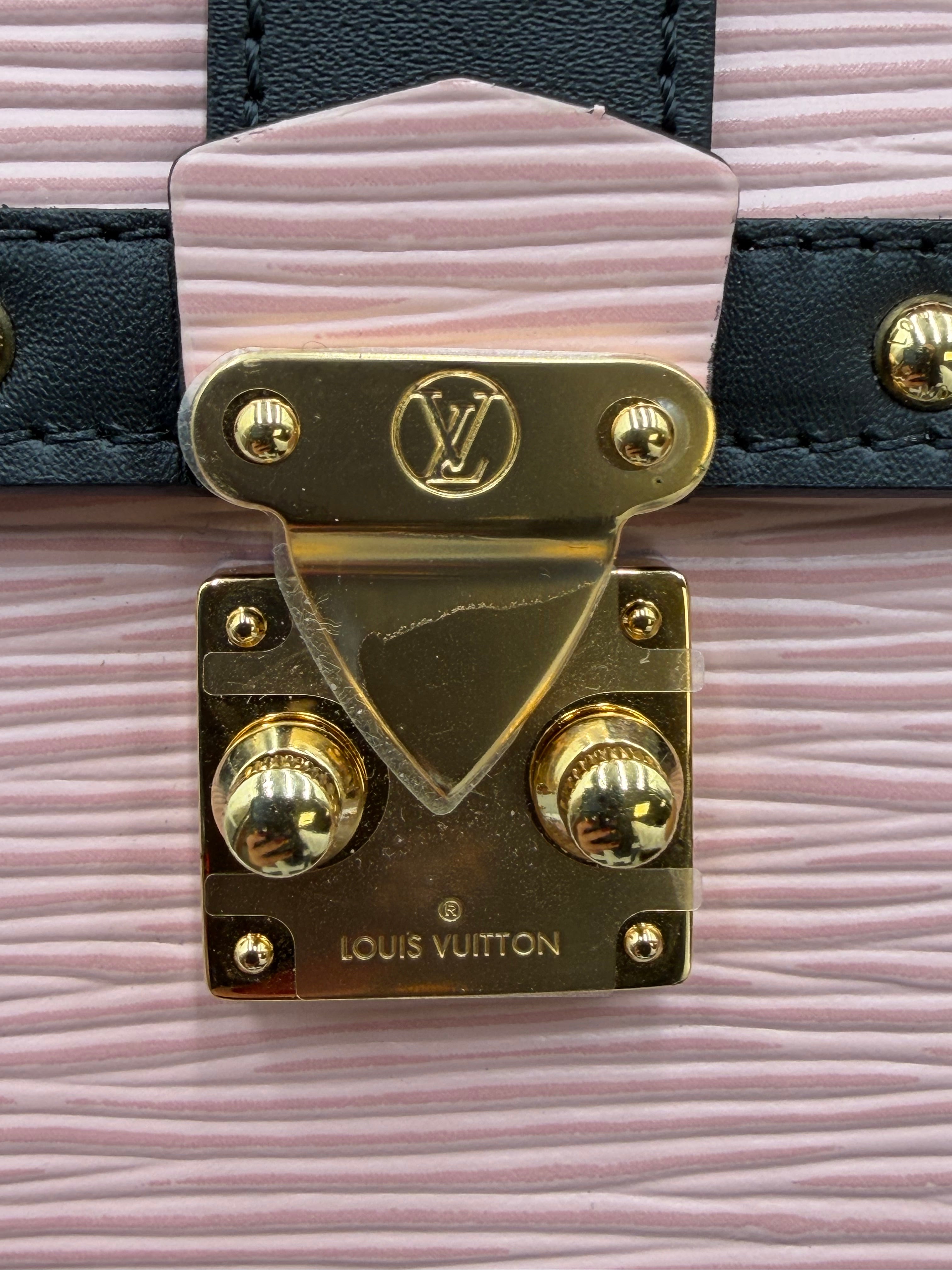 Louis Vuitton Vertical Trunk Pochette North South Pink Ballerina Epi Leather