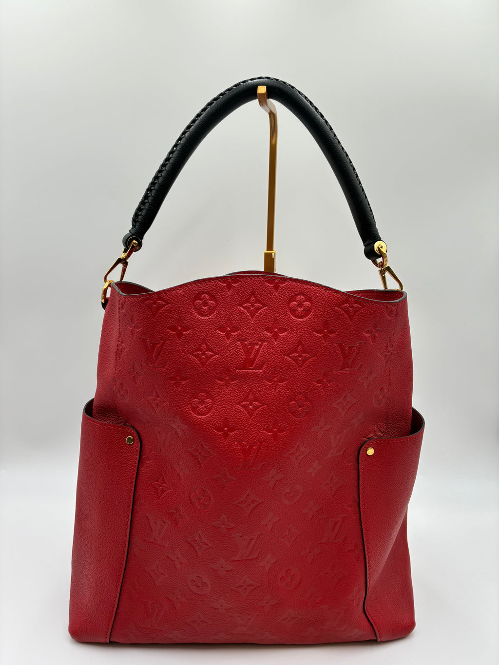 Louis Vuitton Monogram Empreinte Bagatelle cherry red