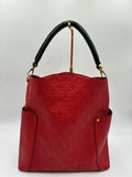 Louis Vuitton Monogram Empreinte Bagatelle cherry red